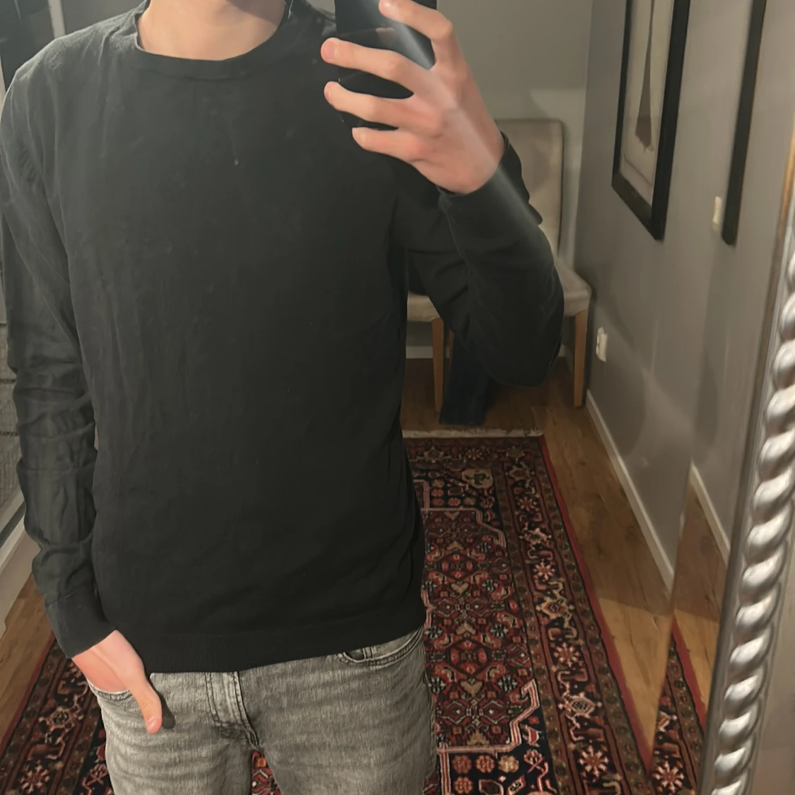 Svart långärmad från dressmann