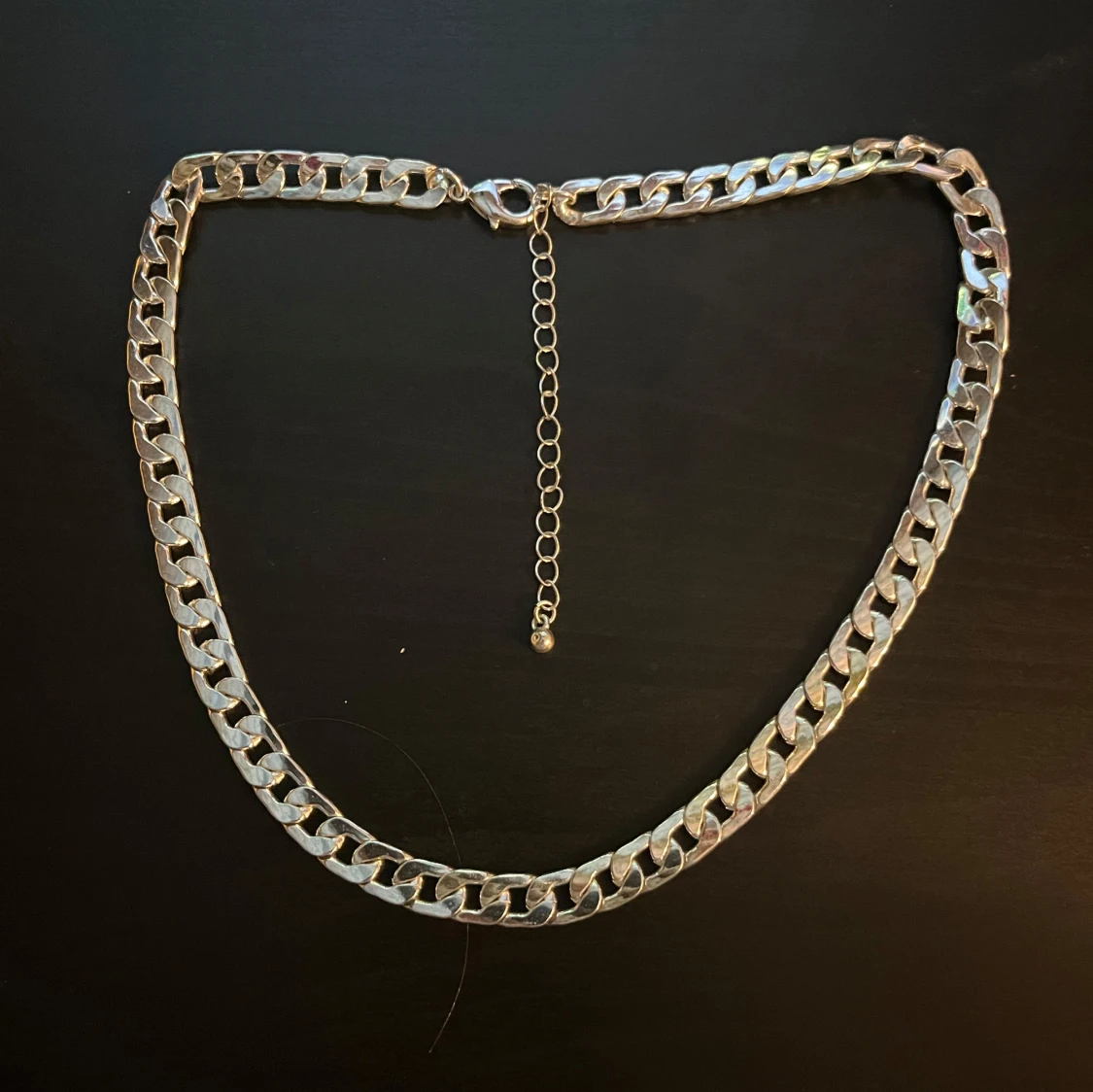 Chunky silverfärgat kedjehalsband