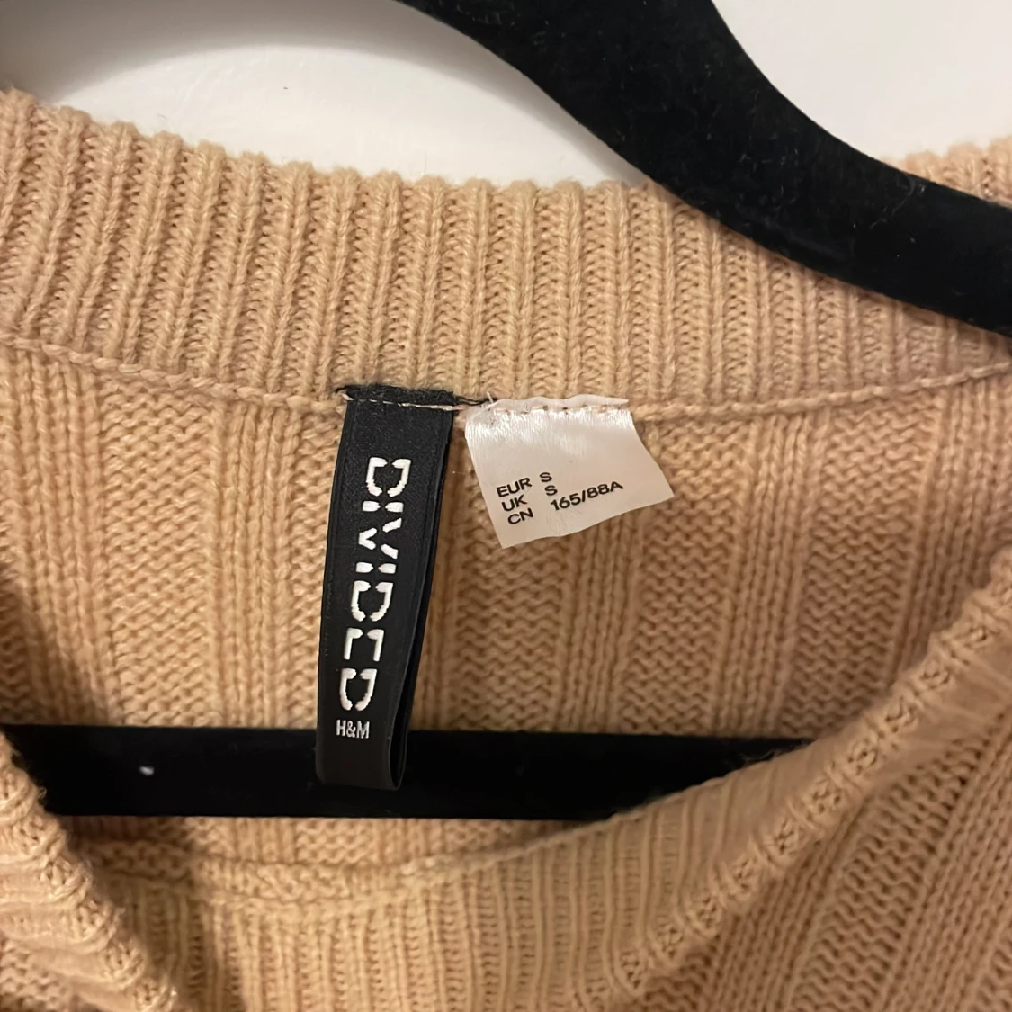 Beige ribbad stickad tröja H&M Divided - 2