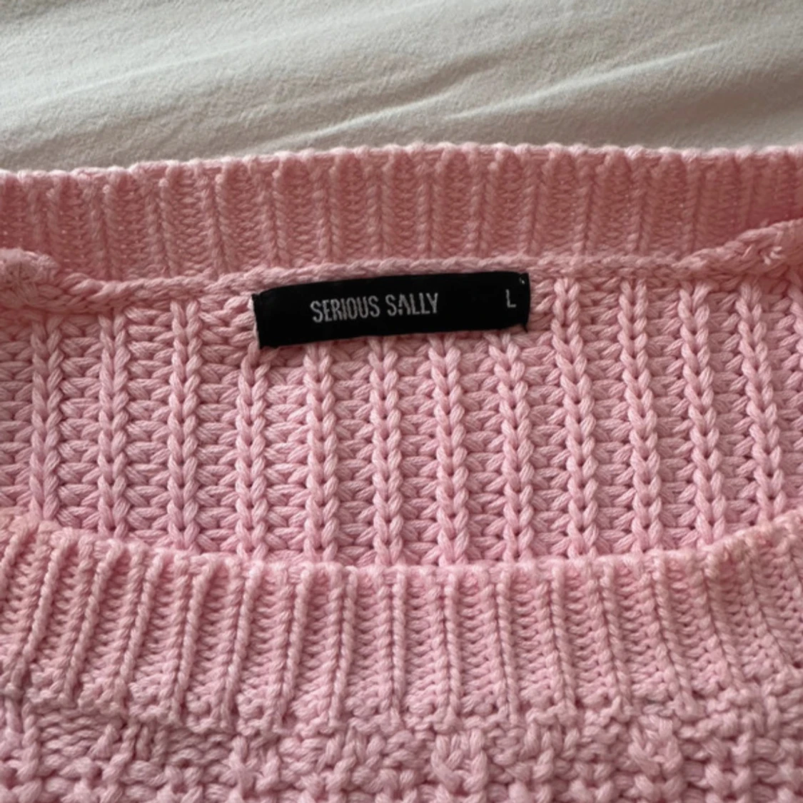 Ljusrosa stickad tröja  - 4