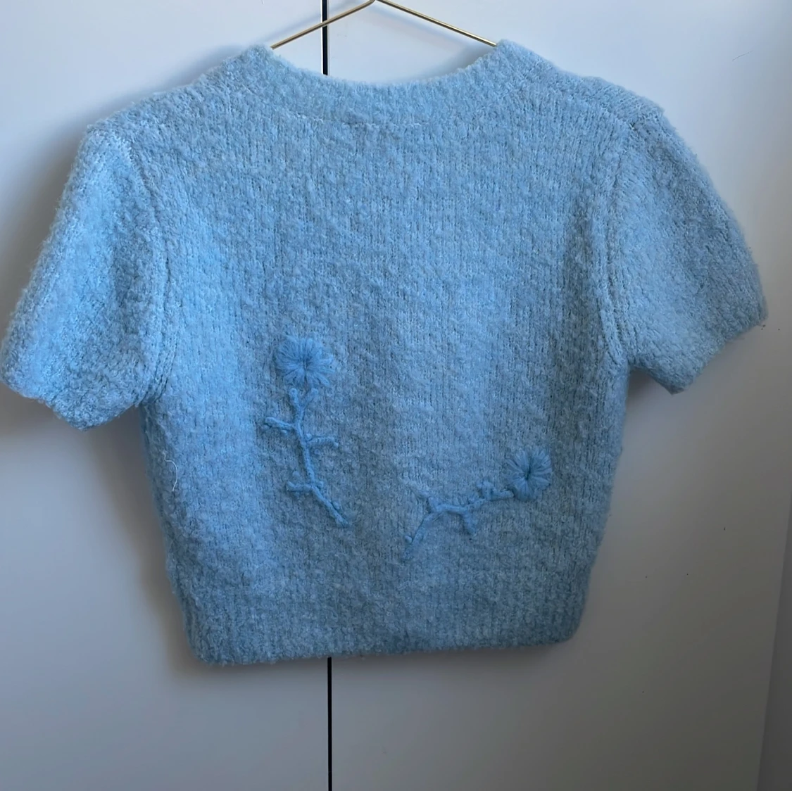 Ljusblå stickad kofta från Zara - 1
