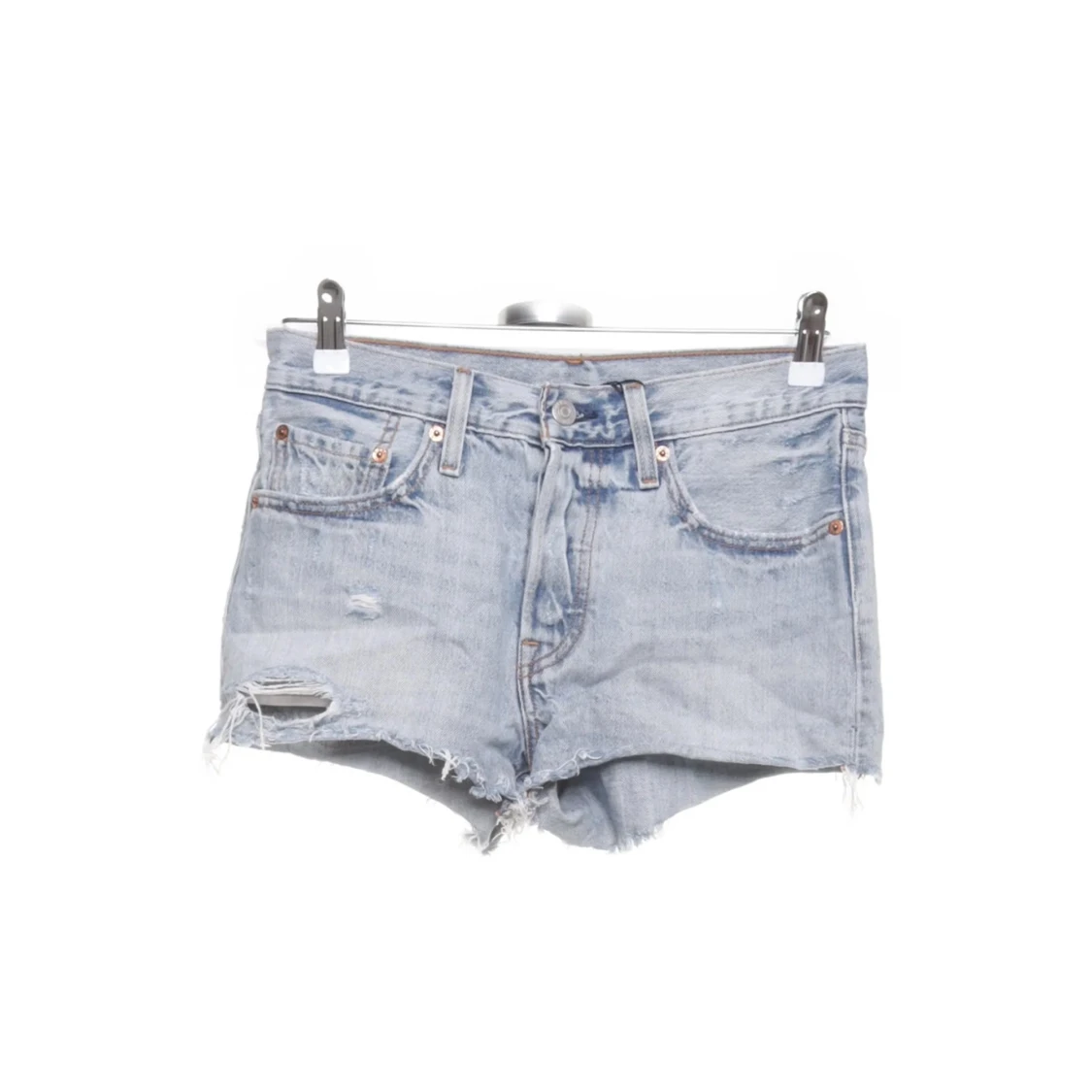 Levi's ljusblå lågmidjade  jeansshorts 