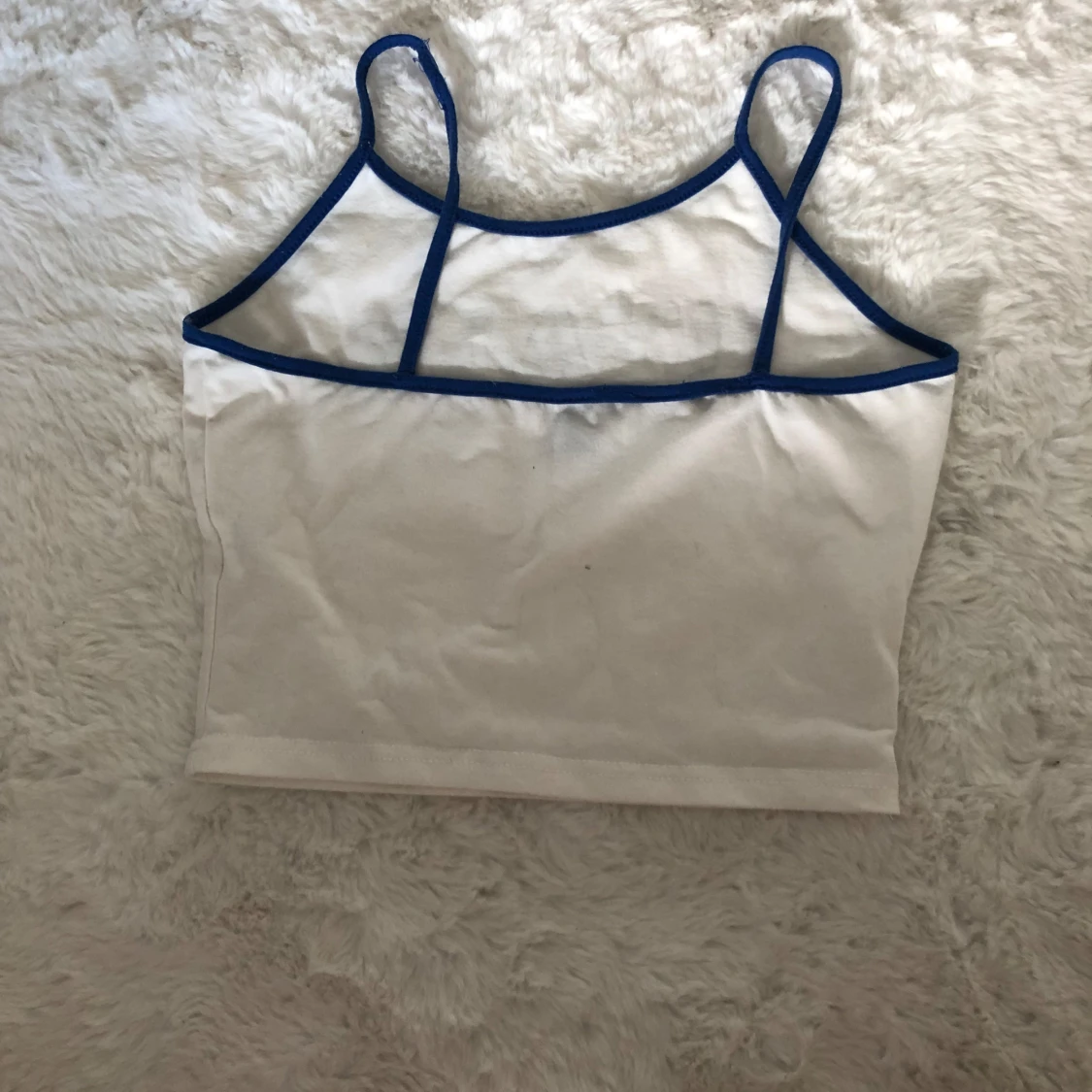 Vit croppad linne-topp ITALY - 2