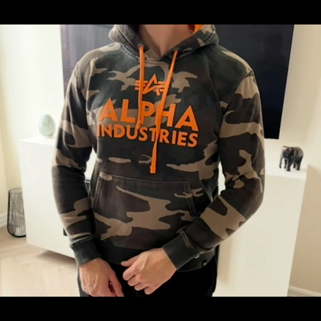 Camouflage hoodie från Alpha Industries