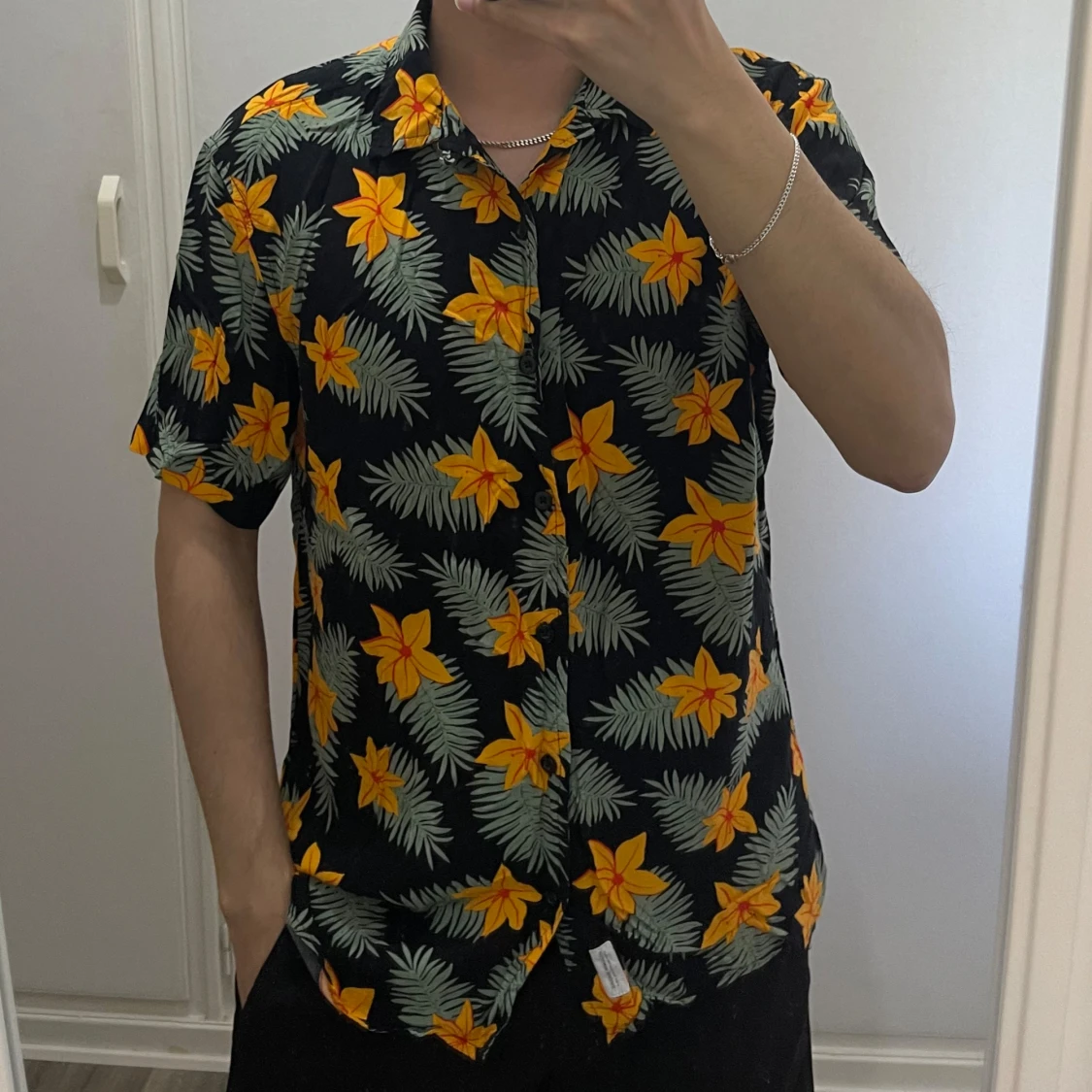 Lager 157 blommig kortärmad skjorta - 1