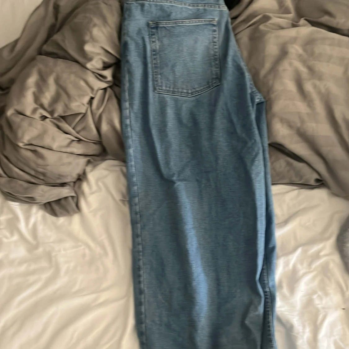 Blå loose fit jeans från polar  - 2