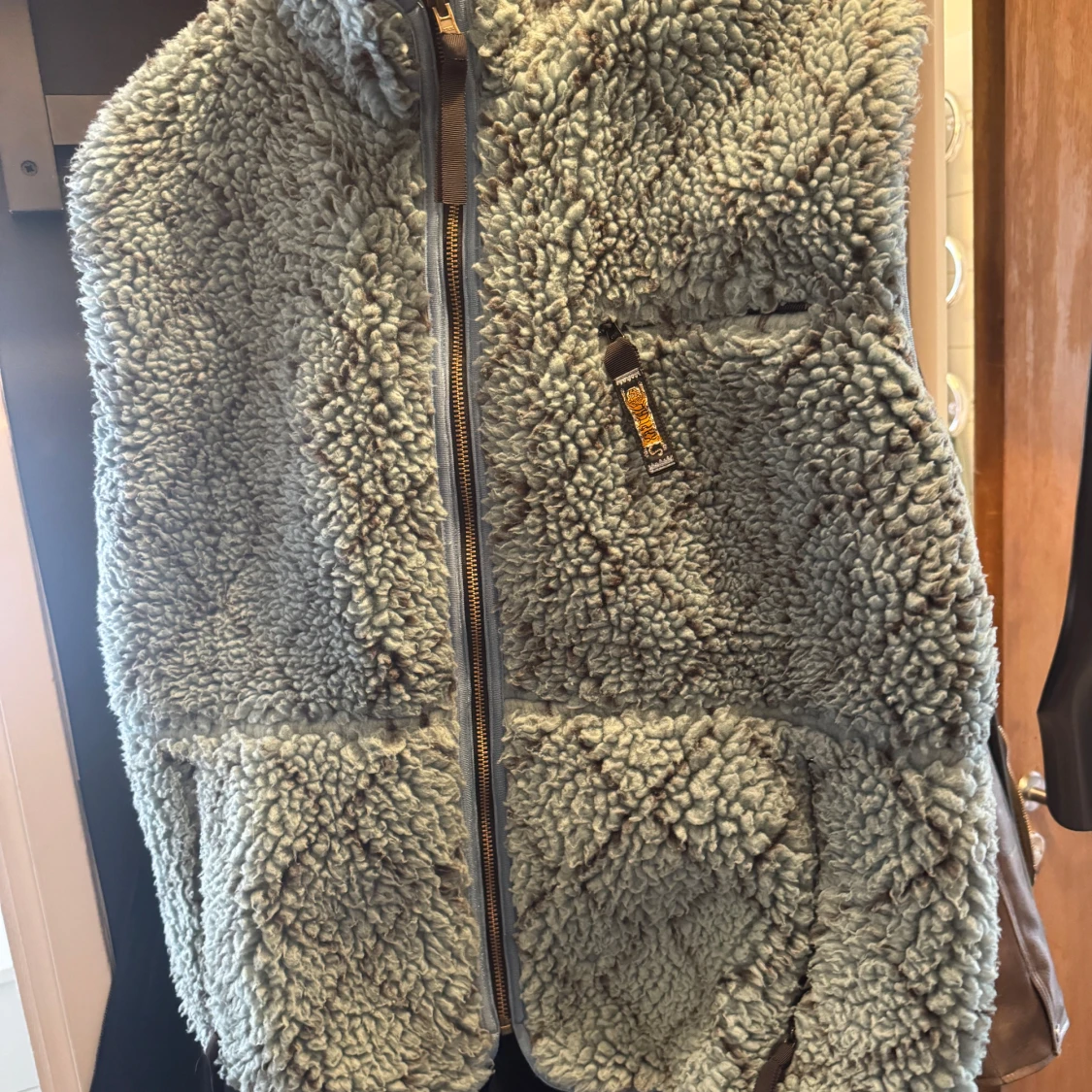 Blå väst kapital boa fleece