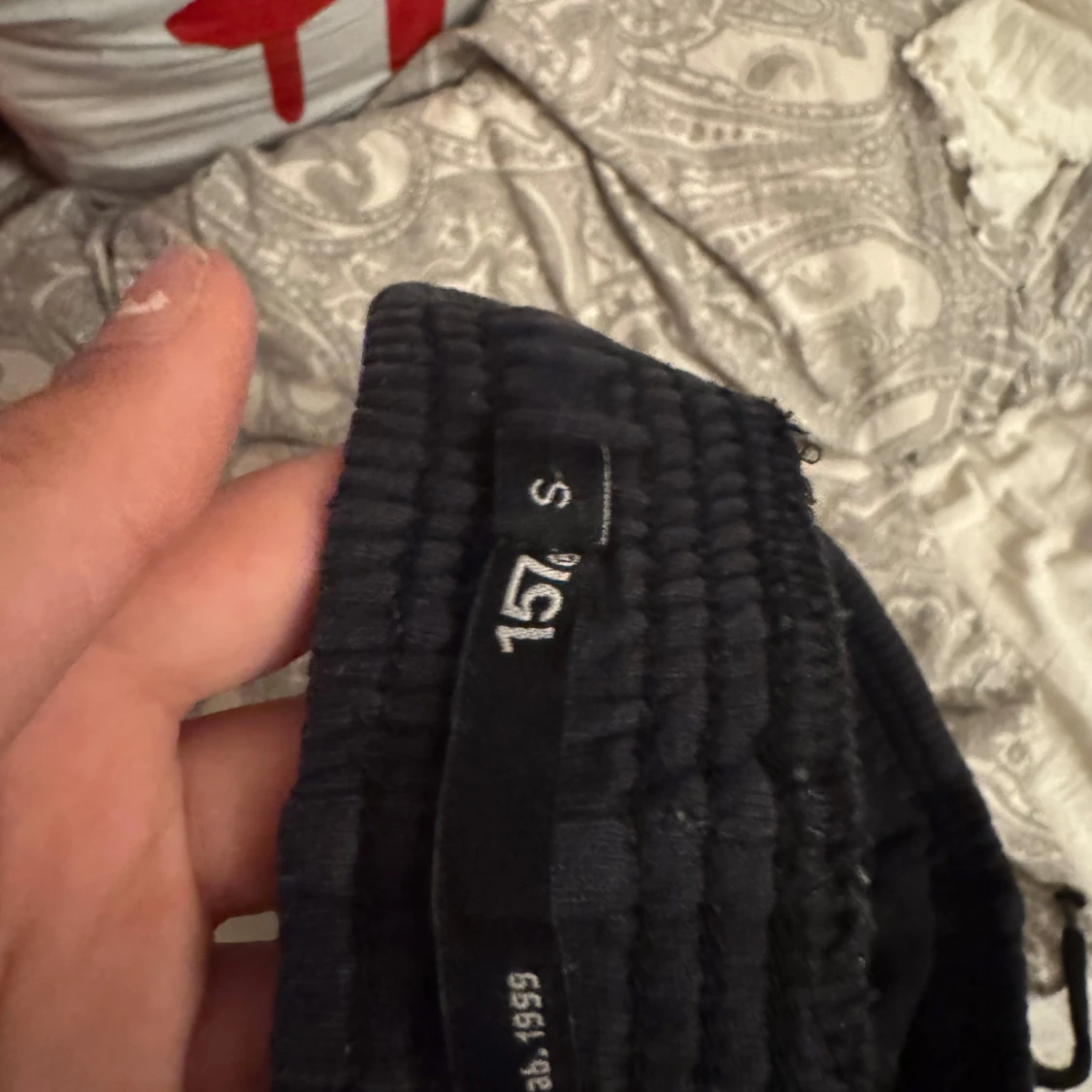 Svarta mjukisshorts med snörning S - 1