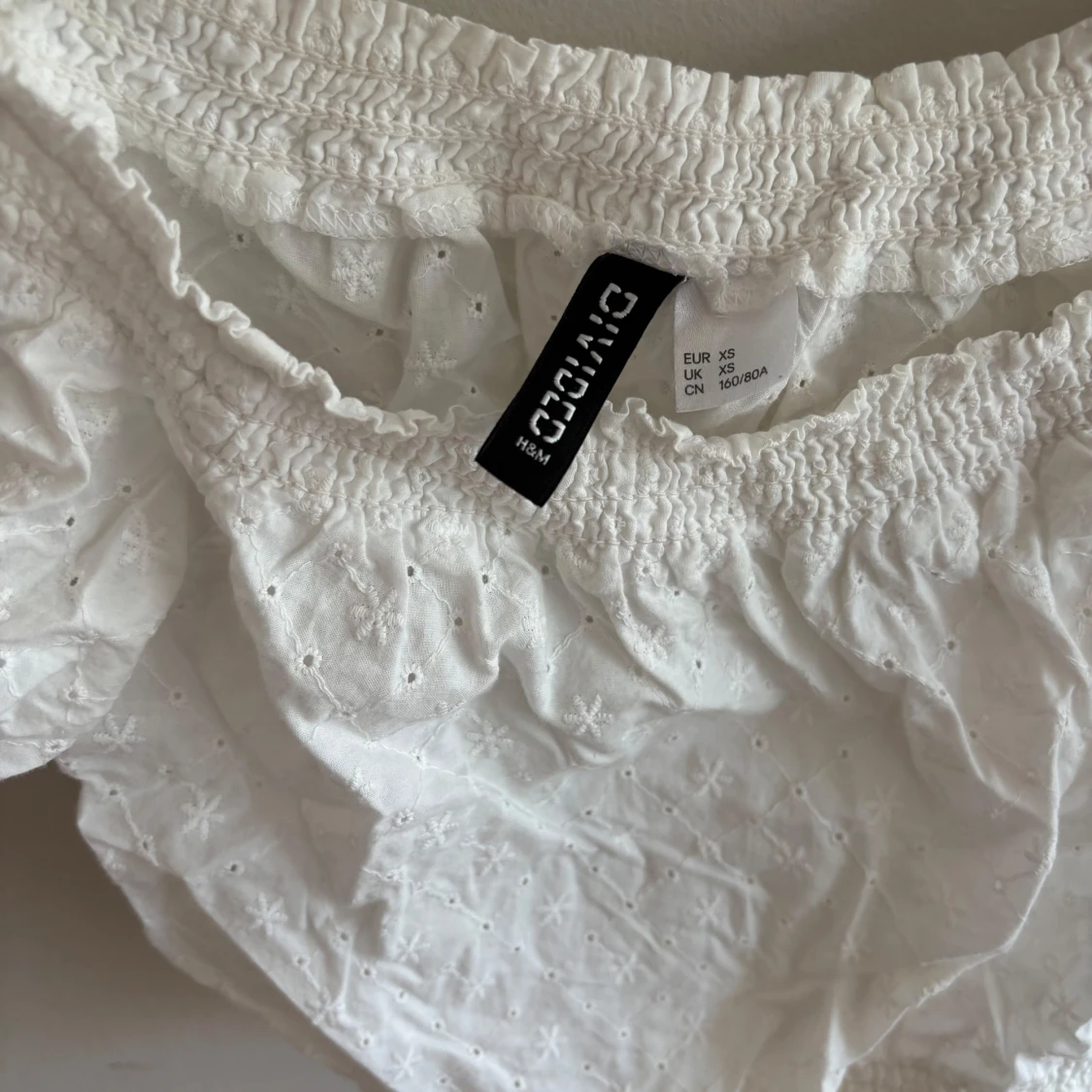 Vit broderad bolerotopp H&M Divided XS - 1