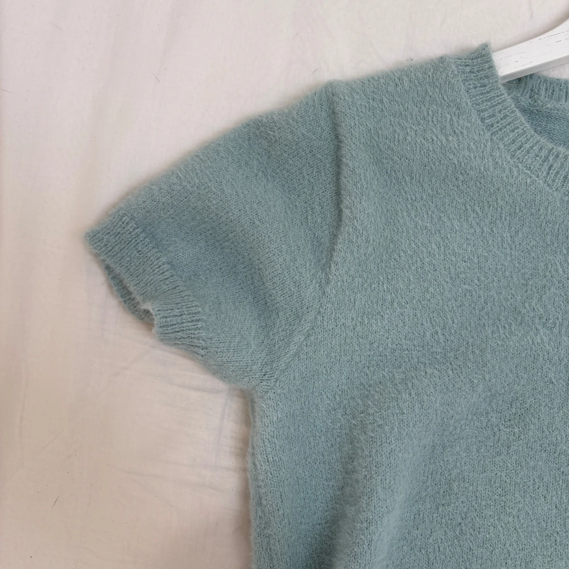 Turkos stickad trekvarts tröjan💓 - 1