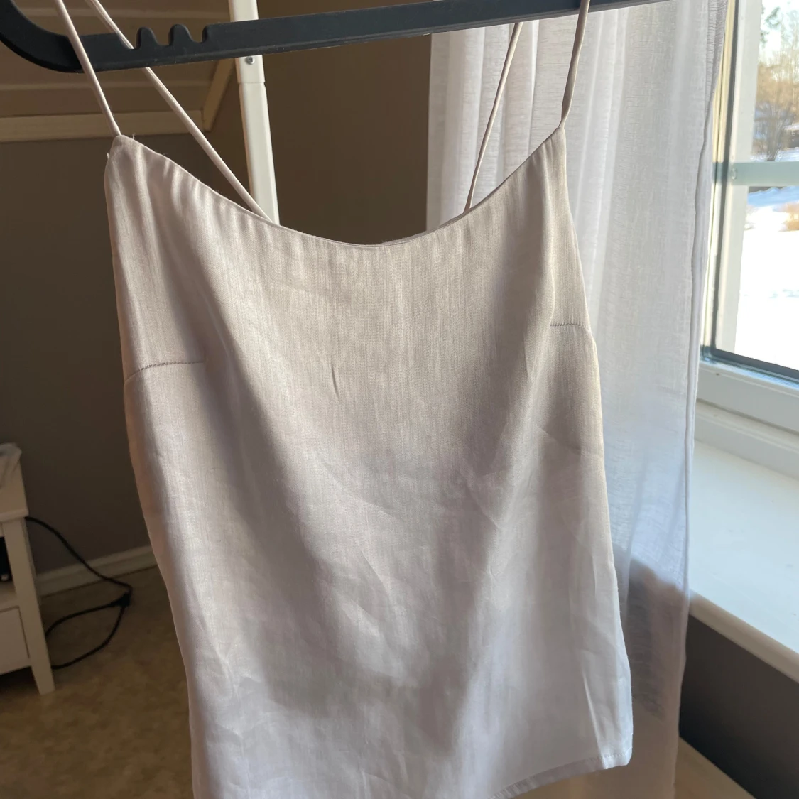 Beige glansig topp🌟