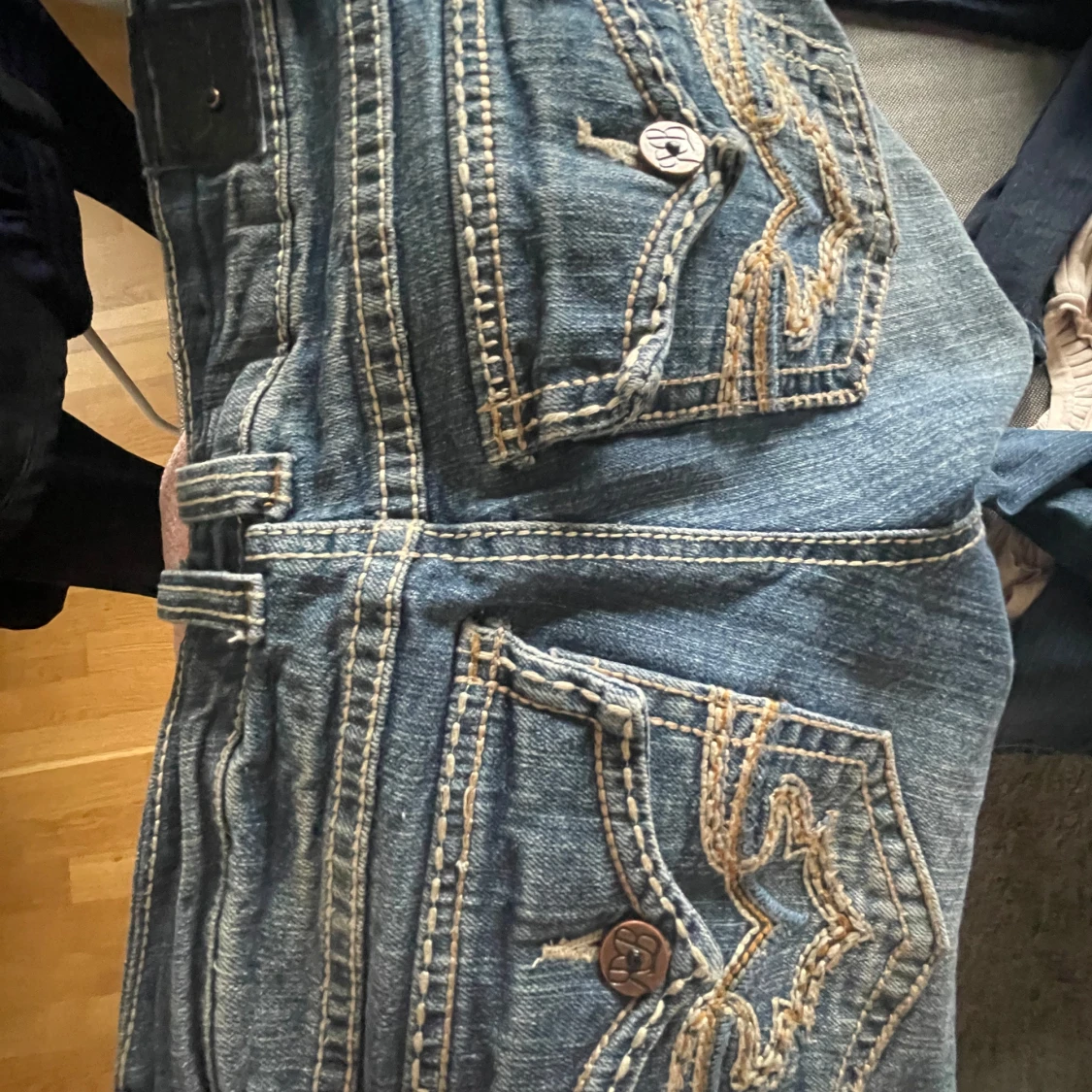Blå bootcut jeans - 1