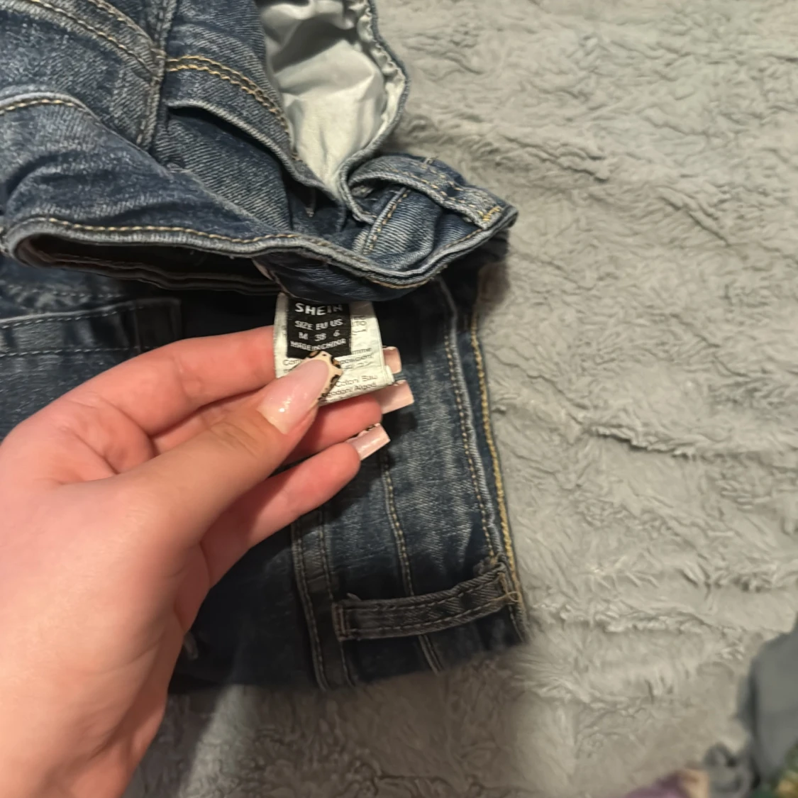 Blå jeansbyxor med normal passform - 4