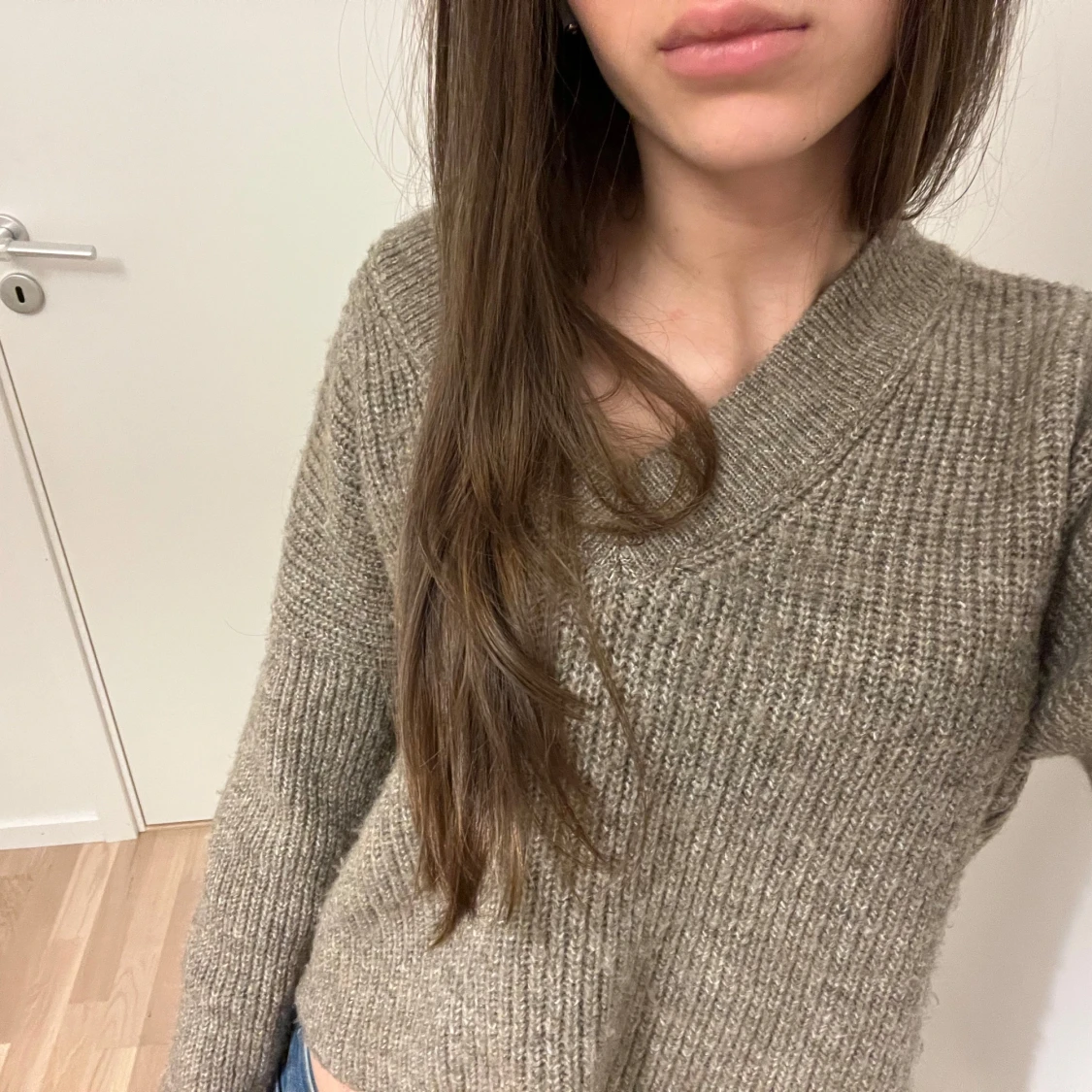 Beige brun tröja  - 2