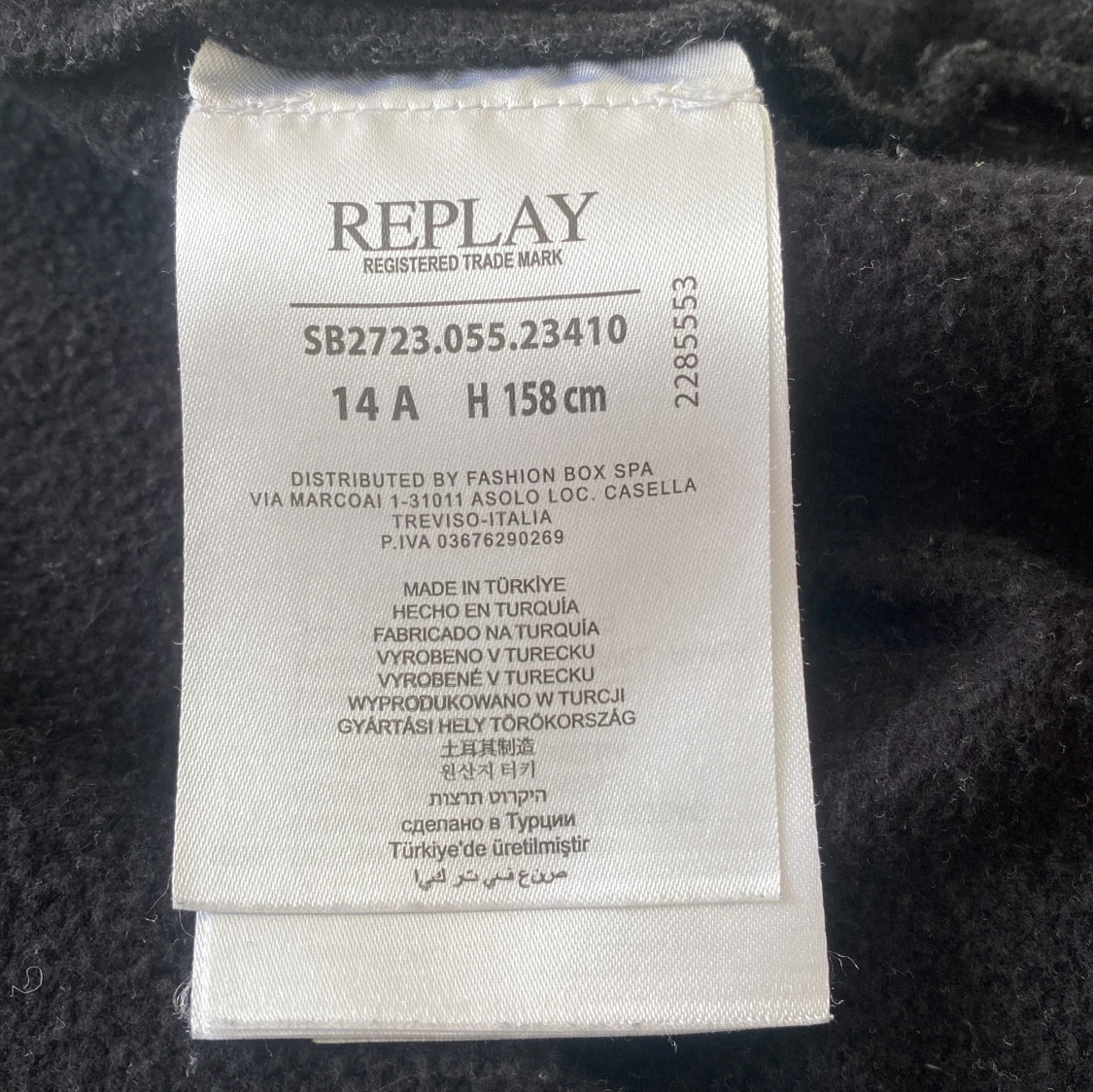 Svart hoodie med dragkedja från Replay - 3