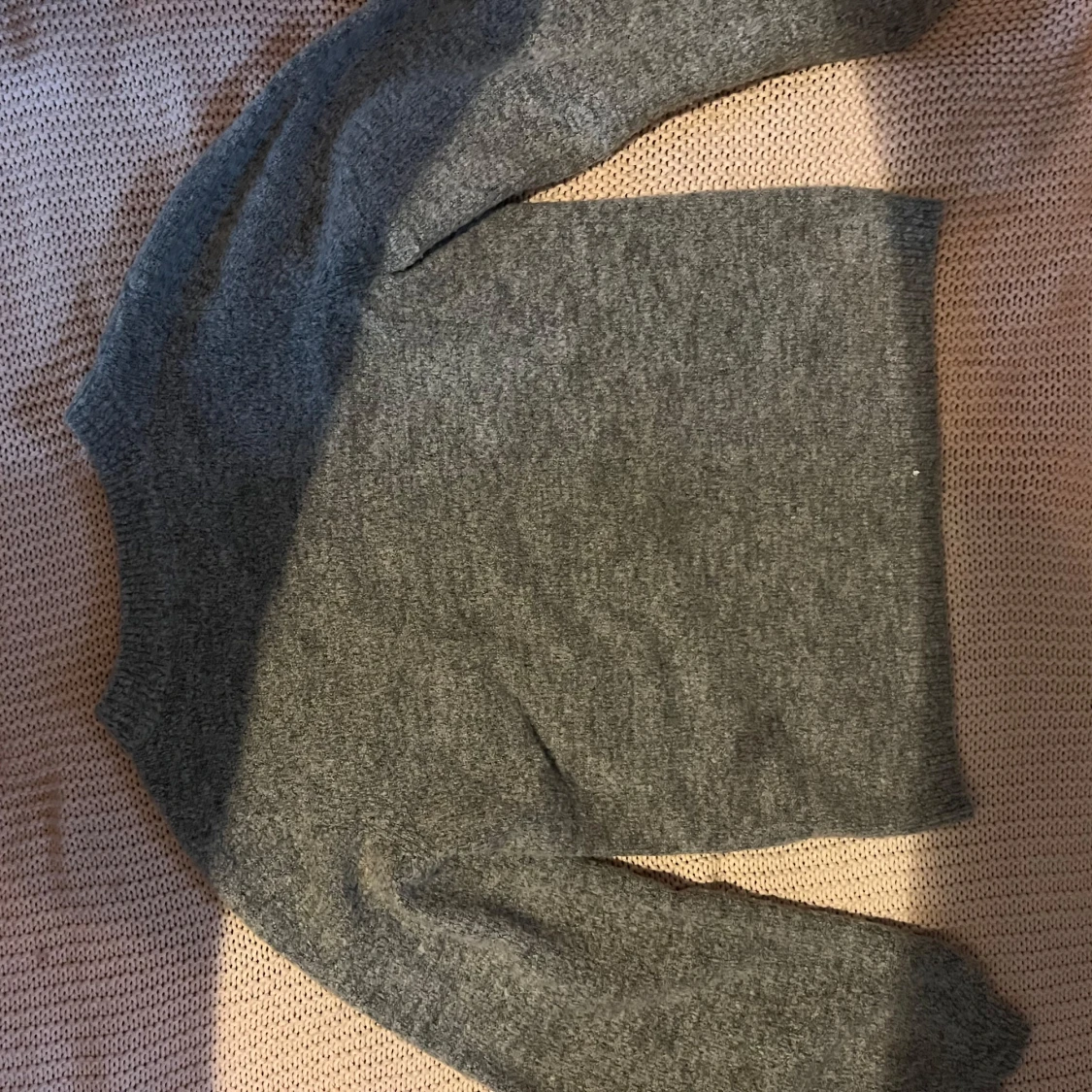 Grå stickad tröja från Object - 1