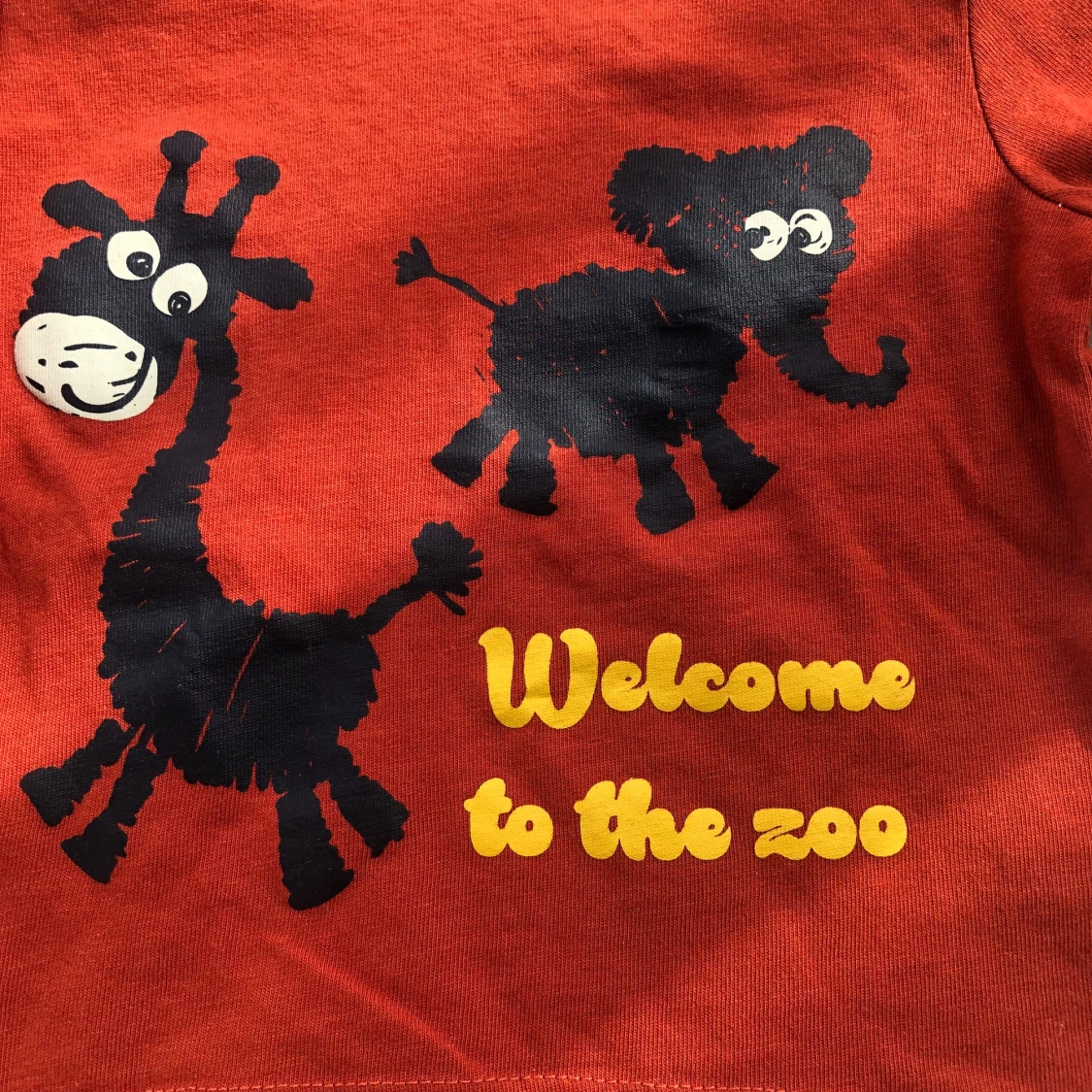 Rostfärgad långärmad tröja med djurtryck - 1