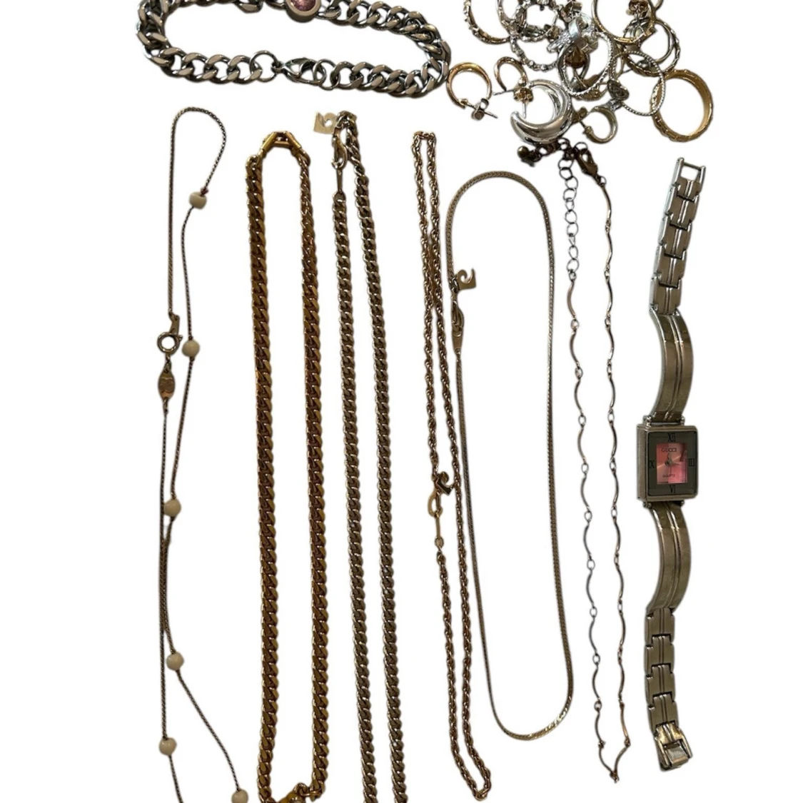 Smyckespaket med klocka, halsband, armband och ringar - 1