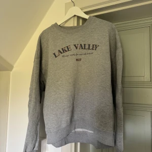 🩶Grå sweatshirt - Säljer en grå sweatshirt från Pull & Bear med tryck framtill. Tröjan har rund halsringning och långa ärmar. Är i damstorlek men passar även för killar👏🏼Passar till alla tillfällen året runt❤️‍🔥