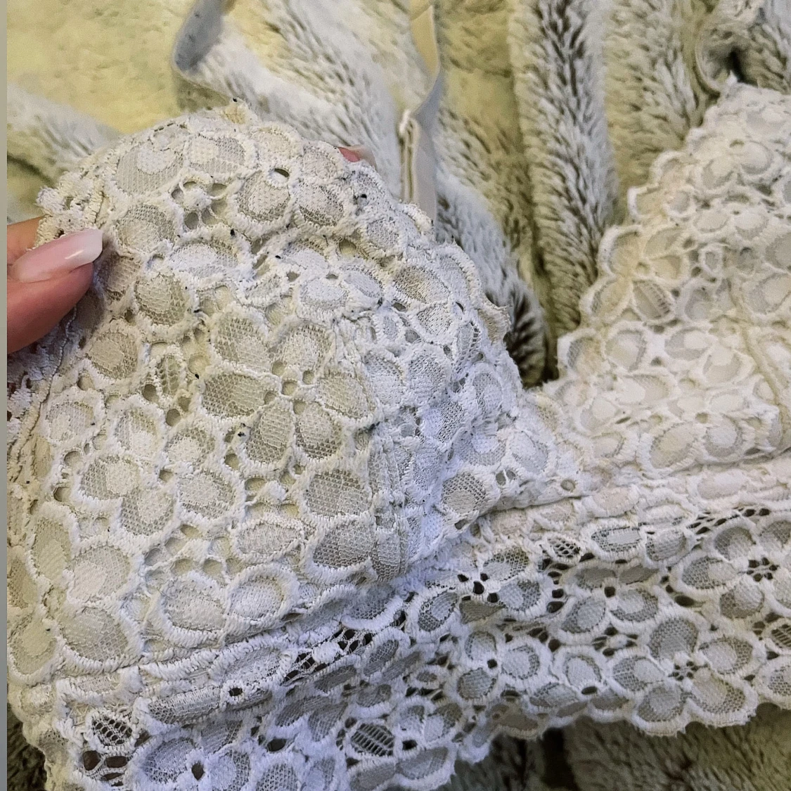 Vit spets bralette/bh - 1