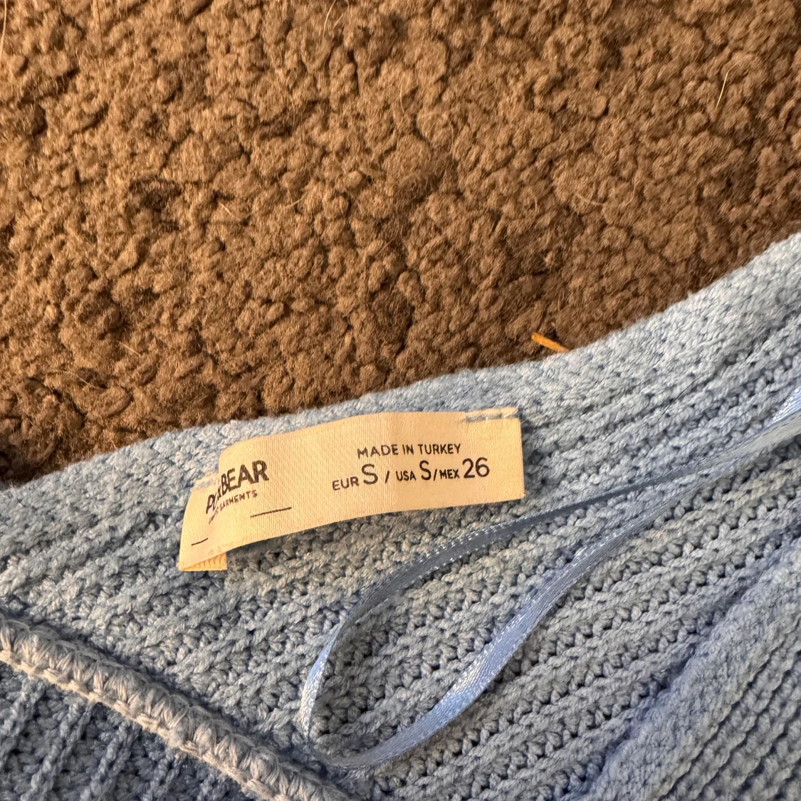 Ljusblå stickad tröja från Pull&Bear - 1