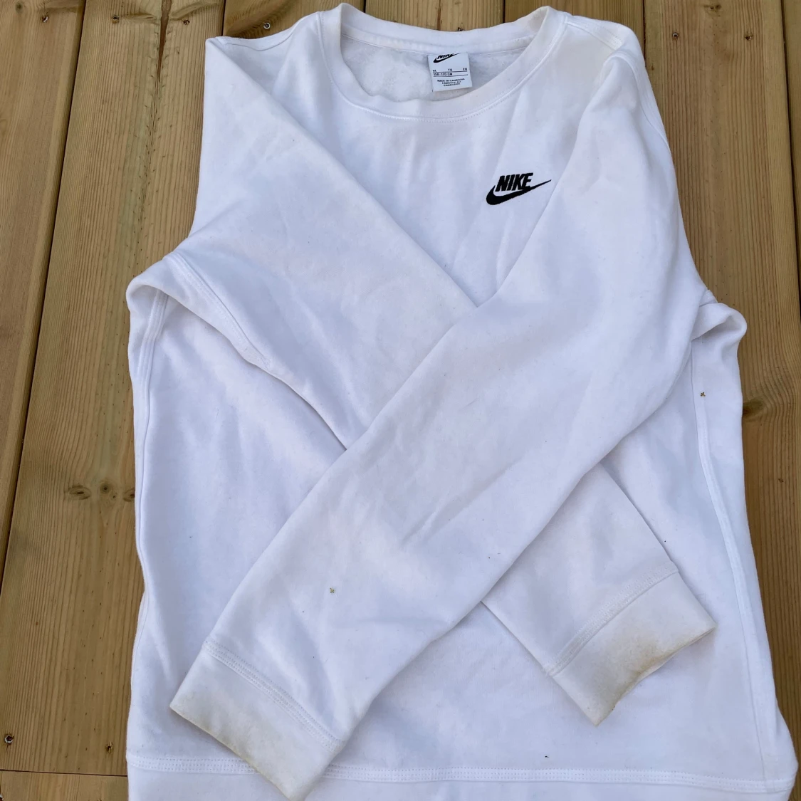 Vit långärmad Nike sweatshirt XL - 1