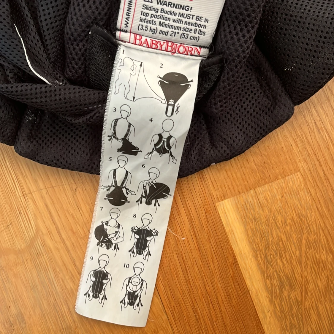 Svart mesh bärsele från BabyBjörn - 1