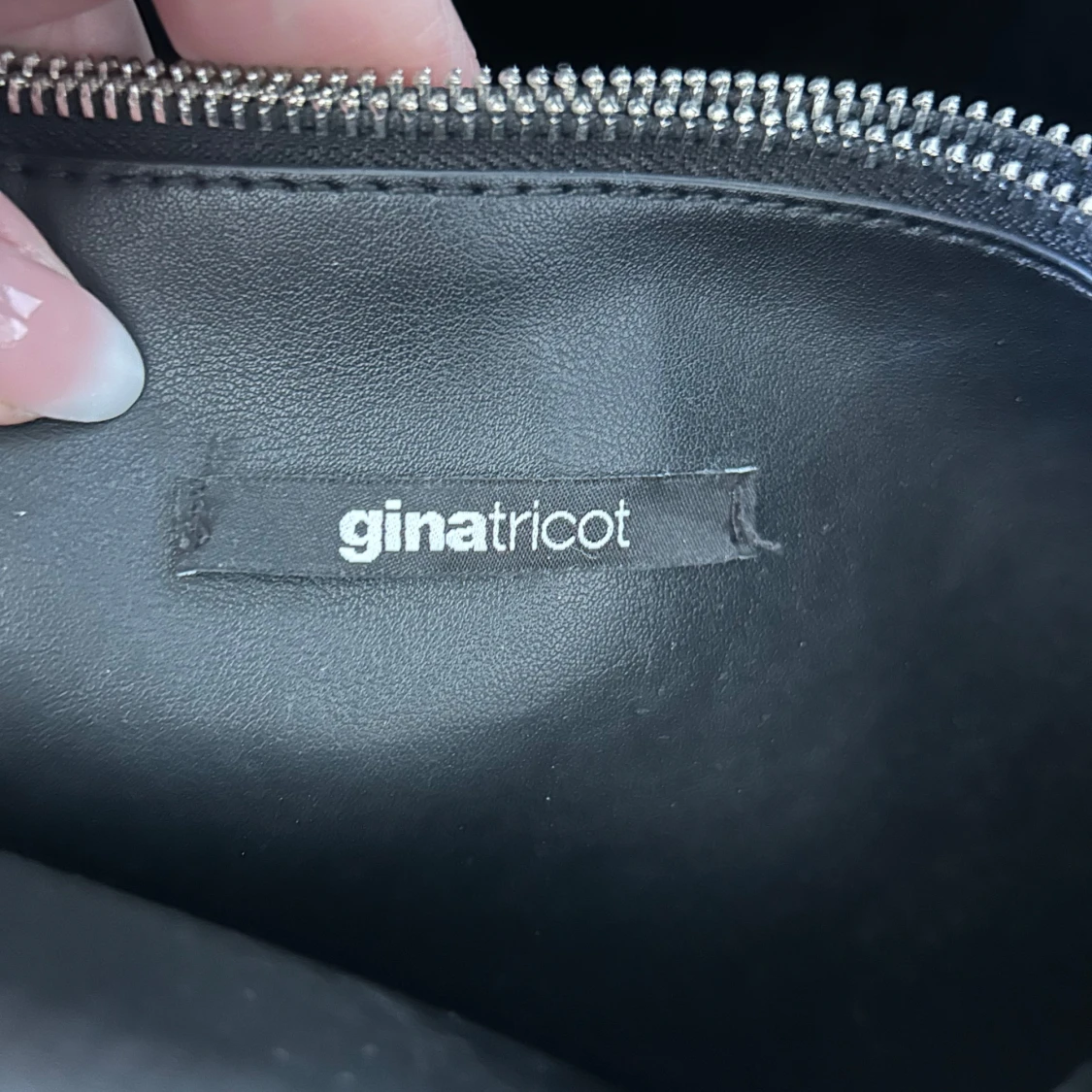 Svart axelväska i skinn - 3