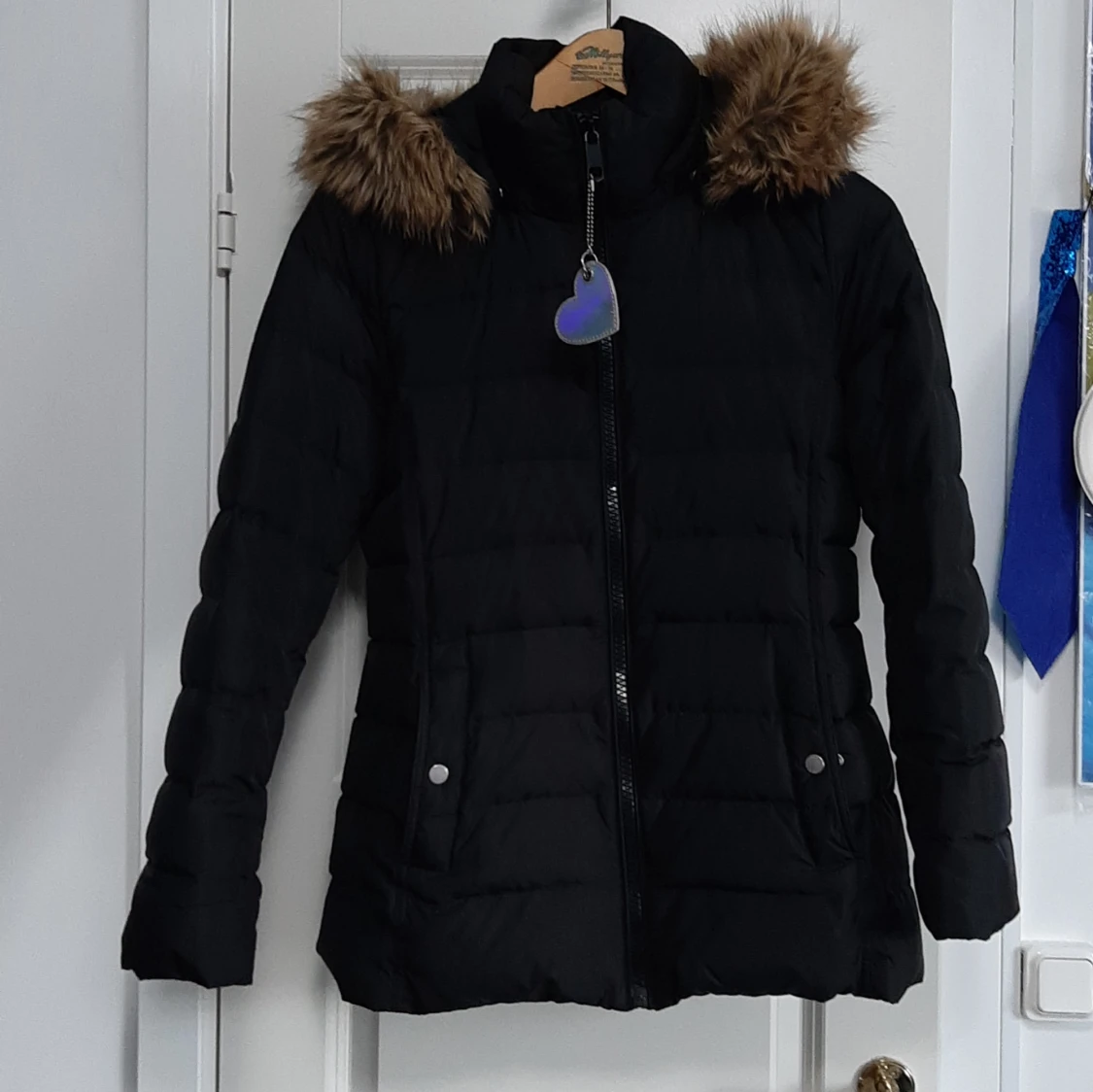 Svart pufferjacka Tommy Hilfiger S