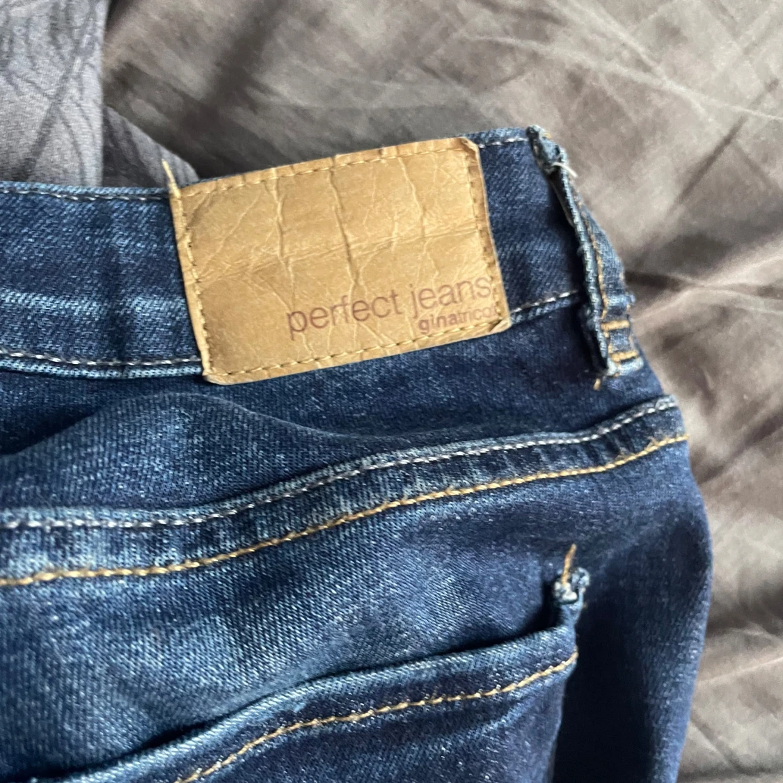 Mörkblå lågmidjade skinny jeans med dragkedja - 4