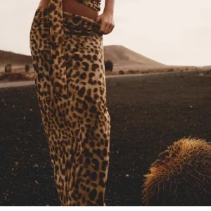 Leopardmönstrad långkjol  - Snygg långkjol med leopardmönster i bruna och beige toner från Zara. Dock klippt bort lappen då jag tyckte den skavde.💞knappt använd 
