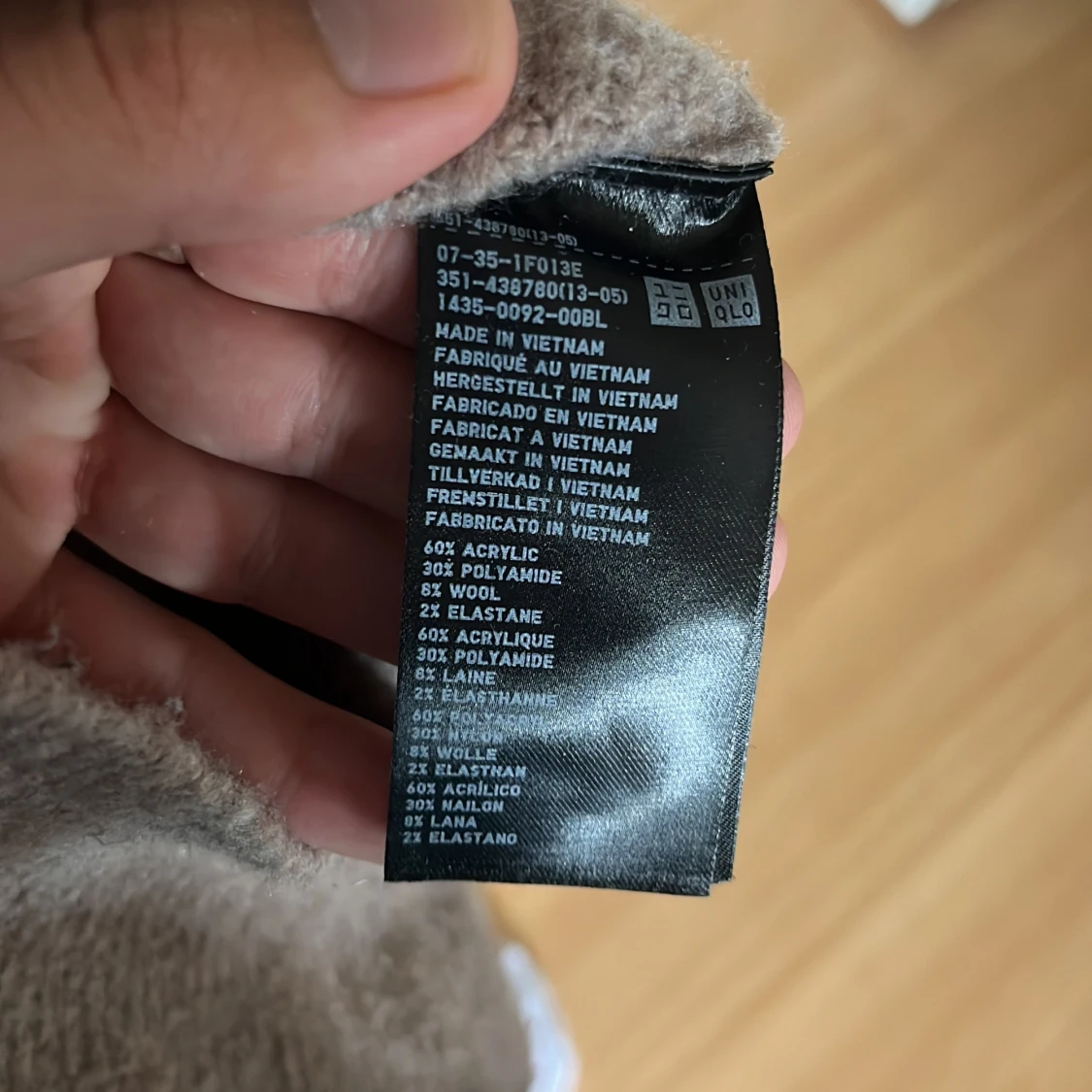 Grå ribbstickad half zip-tröja Uniqlo - 2