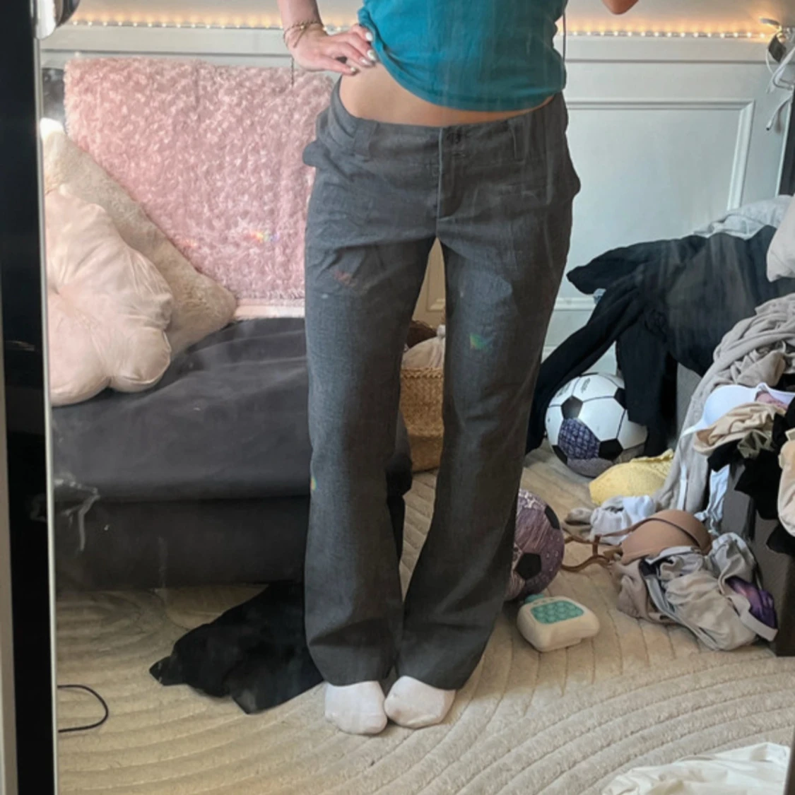 Lågmidjade kostymbyxor / low waist low Rise