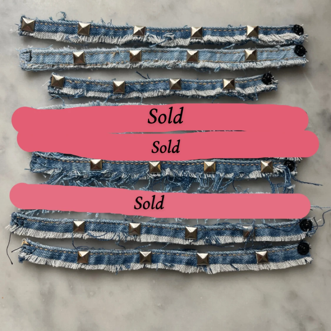 Handgjorda jeans armband🩵👖