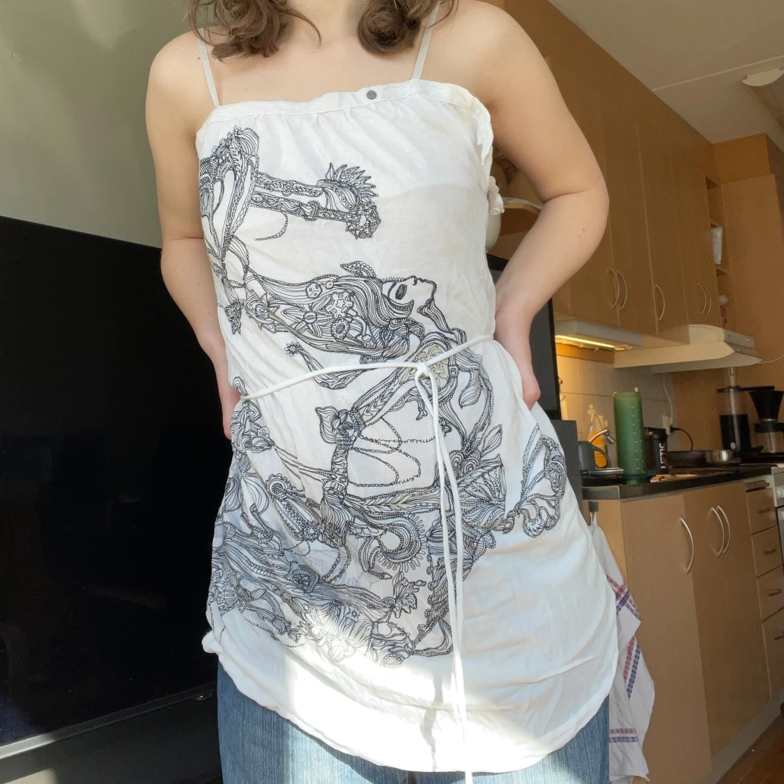 Vit topp med tryck från Diesel