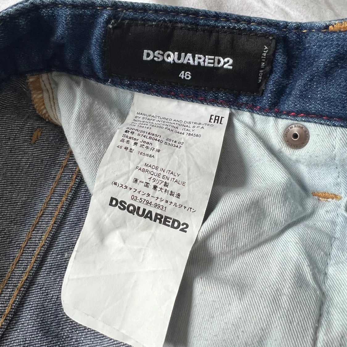 Dsquared2 blå jeans med slitningar - 2