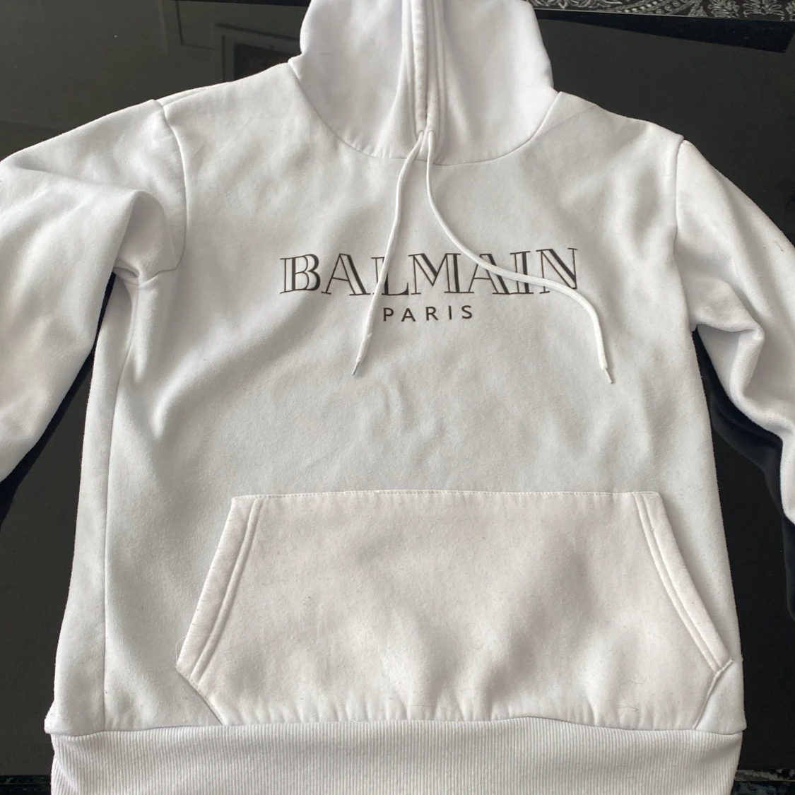 Vit Balmain Paris hoodie  - 1