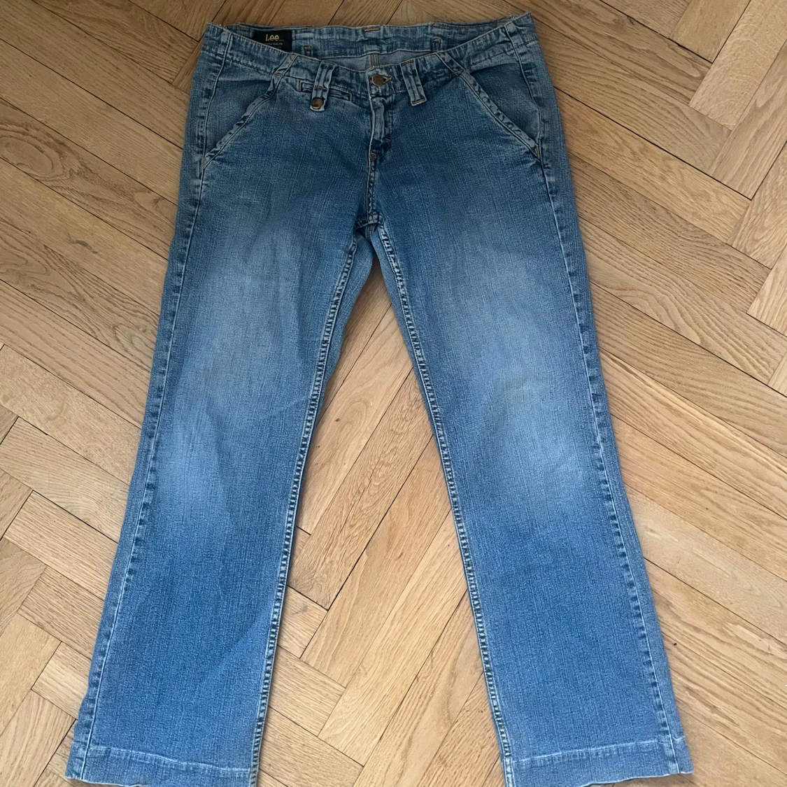 Blå raka jeans från Lee - 1
