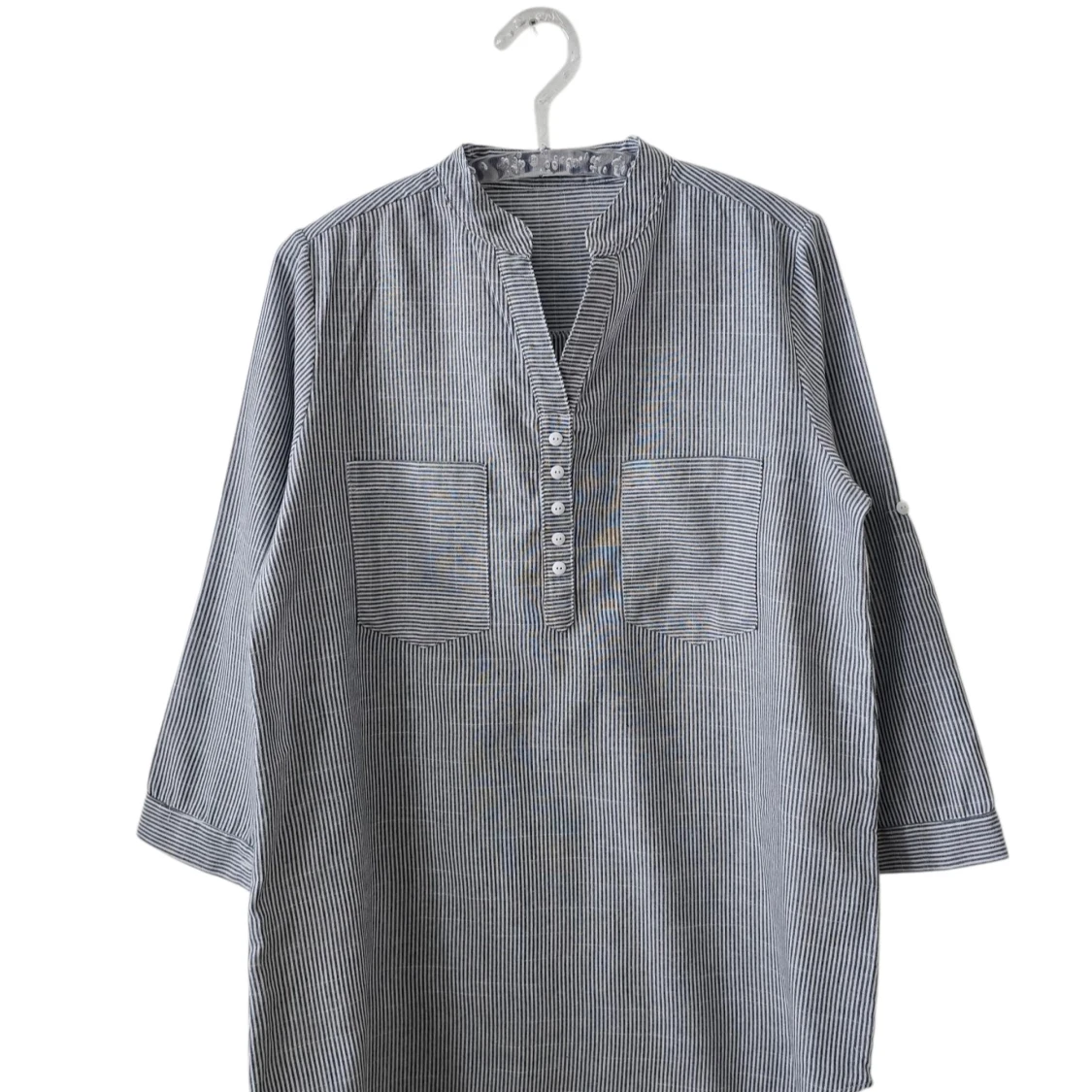 Randig henley-skjorta i bomull - 2