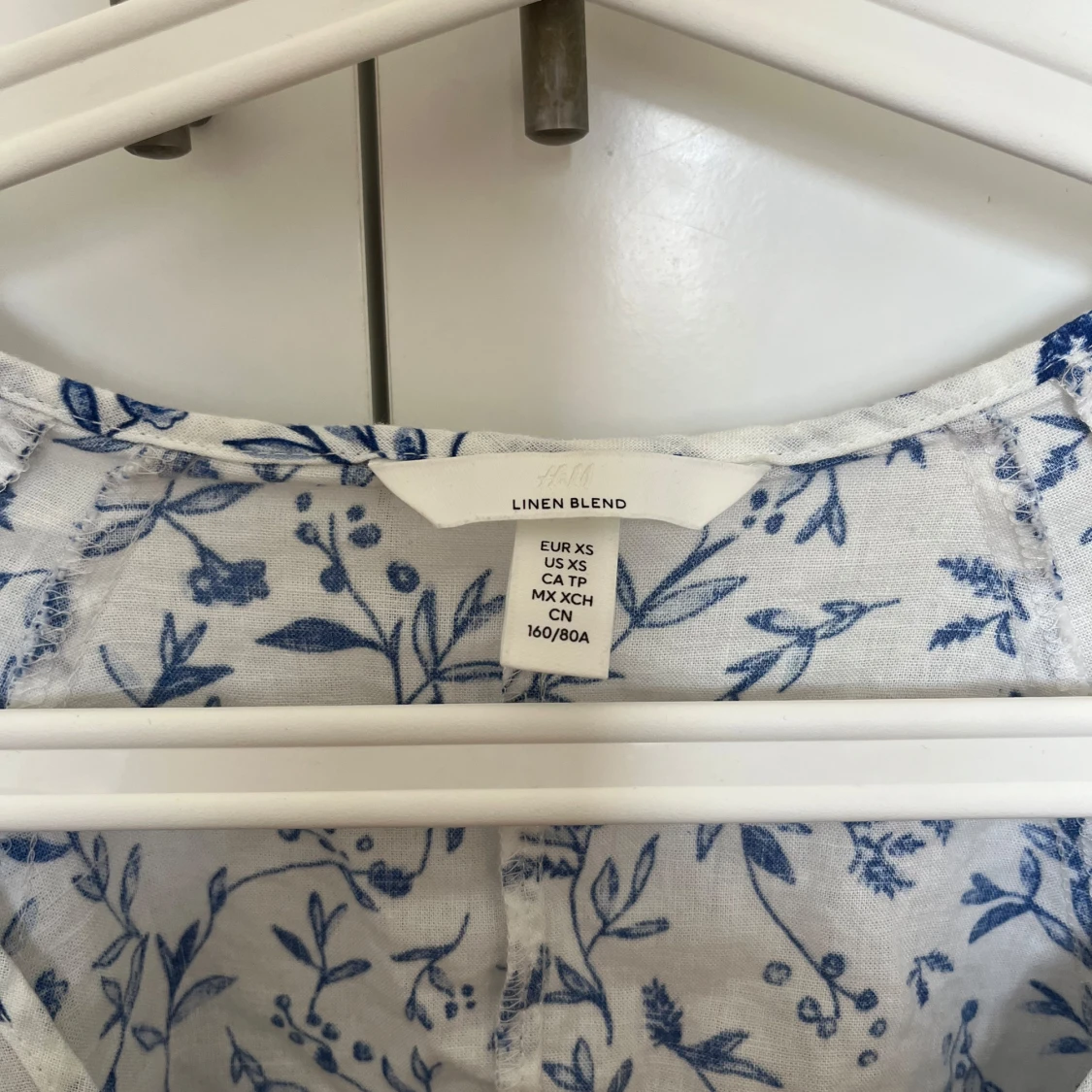 Blommig blus i linneblandning H&M XS - 1