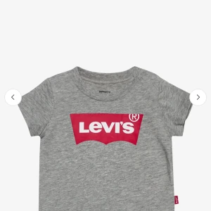 Grå t-shirt från Levi's - Snygg grå t-shirt från Levi's med klassiskt rött och vitt logotryck på bröstet. T-shirten har rund halsringning och korta ärmar. Perfekt för en avslappnad och trendig stil.