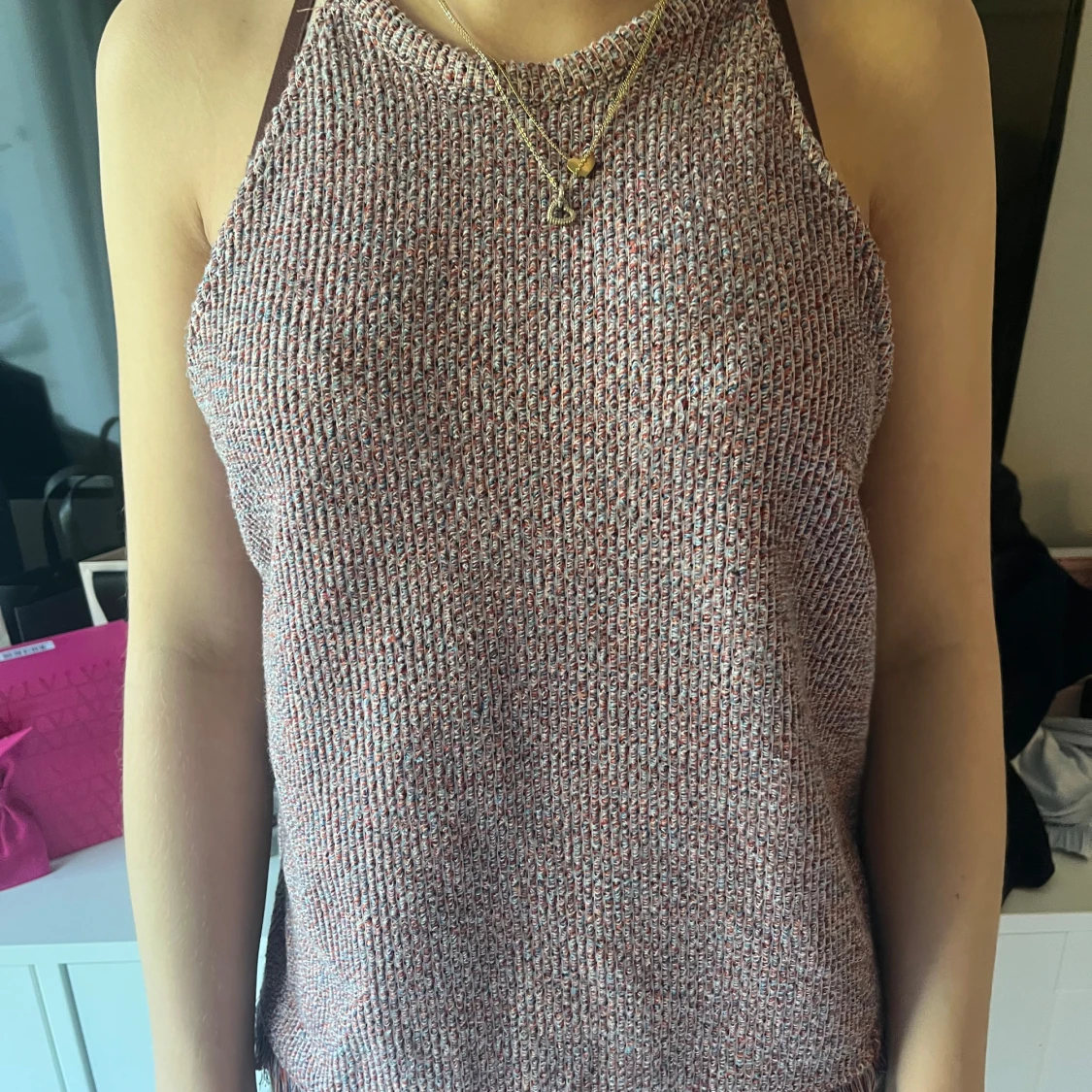 Stickad linnefärgad linnetopp - 1