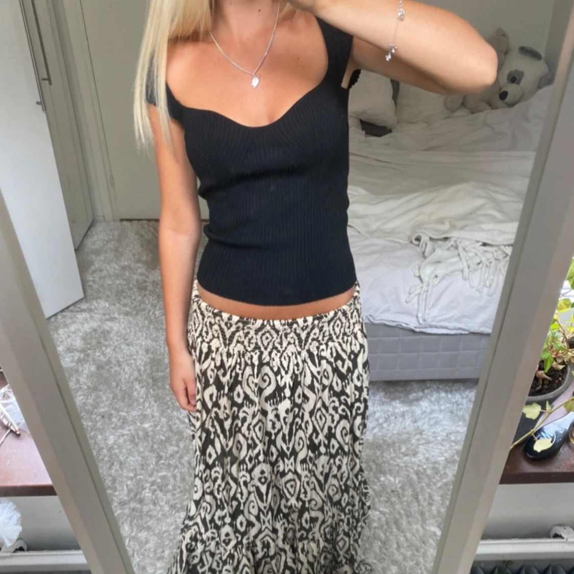 Mönstrad Långkjol från zara