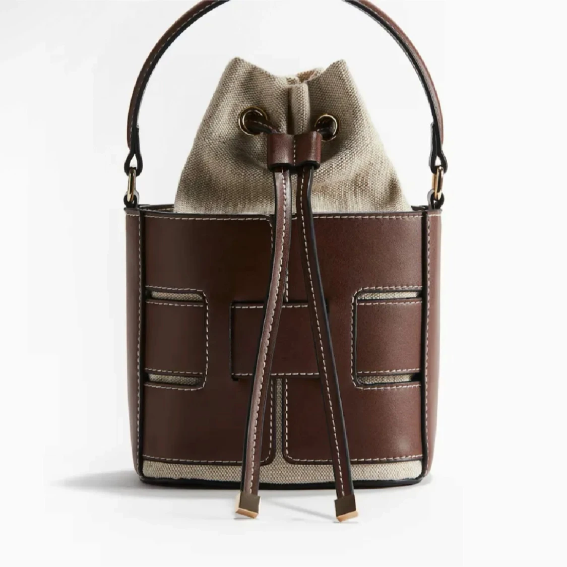 Brun Crossbody bucket bug