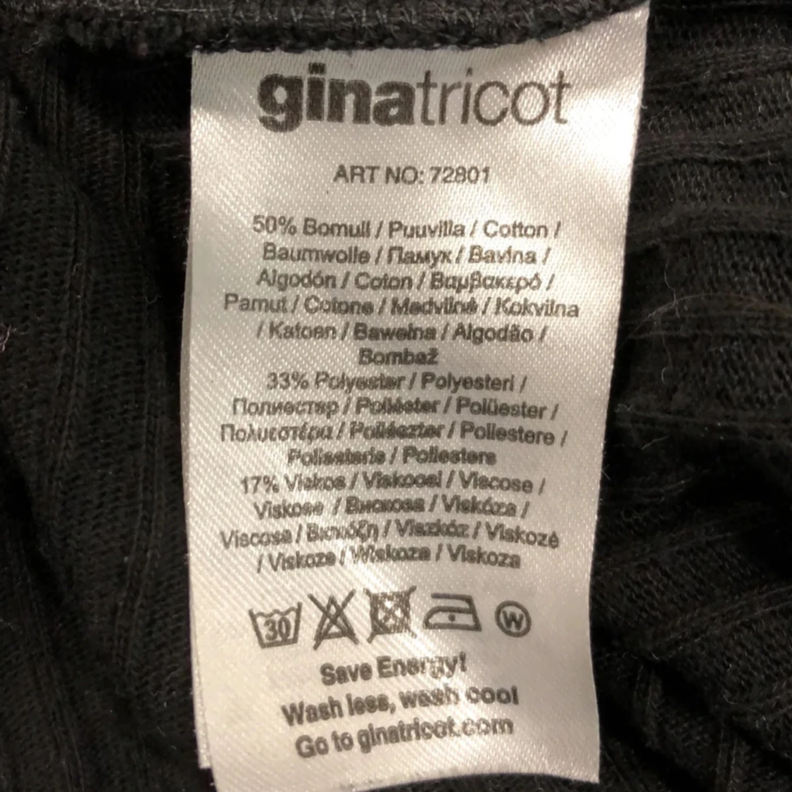 Svart långärmad topp från GinaTricot - 3