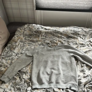 Ljusgrå sweatshirt från Kappahl  - En basic ljusgrå sweatshirt från H&M med rund halsringning och långa ärmar. Tröjan har en enkel och stilren design utan tryck eller mönster, perfekt för en avslappnad look.