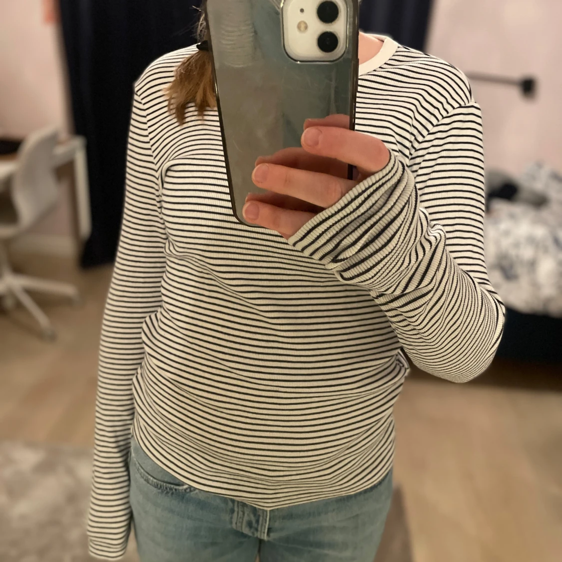 Randig långärmad tröja - 1