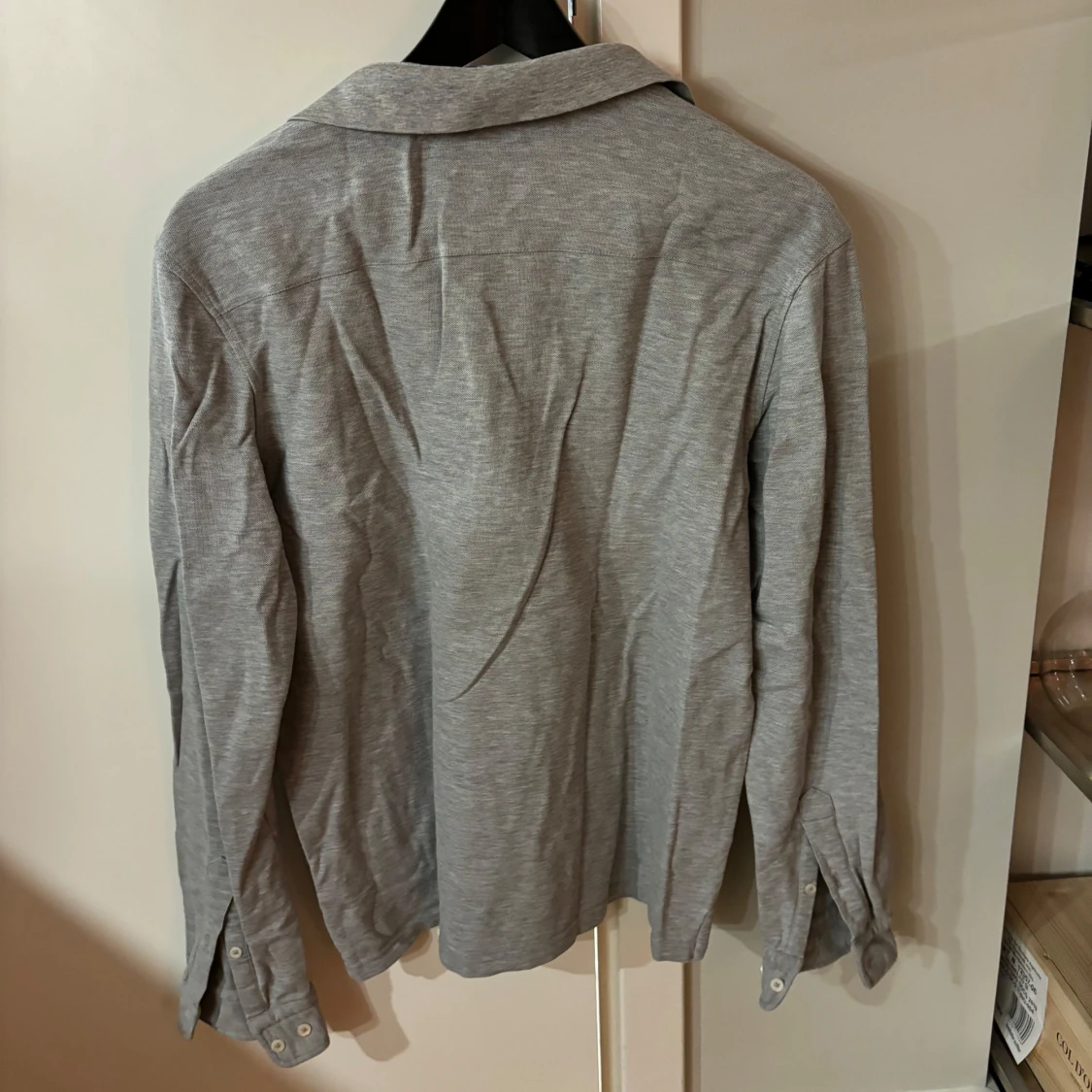 Grå långärmad pikétröja från J.Lindeberg - 1