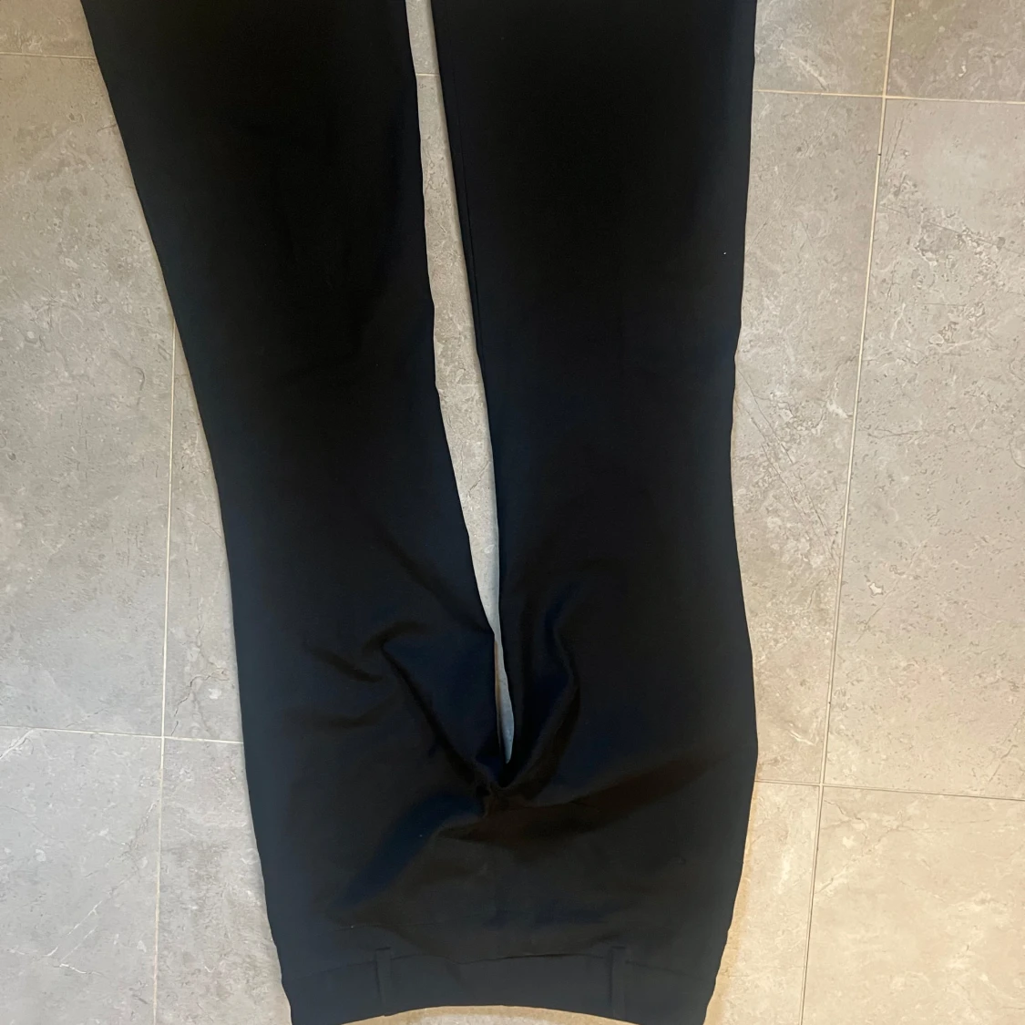 Svarta bootcut byxor med stretch - 2