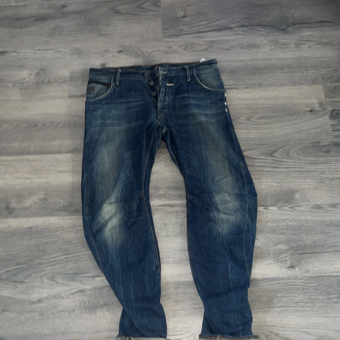 Blå jeans från G-Star RAW med dragkedjor